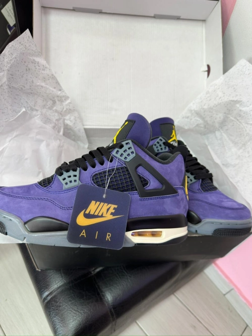 PK God Batch Air Jordan 4 Retro Lakers Purple FV5029-500 review 