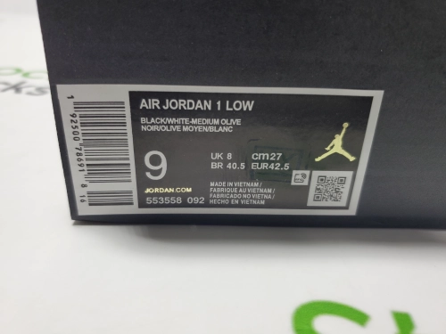 LJR Batch Air Jordan 1 Low 'Black Toe Medium Olive' 553558-092 review 