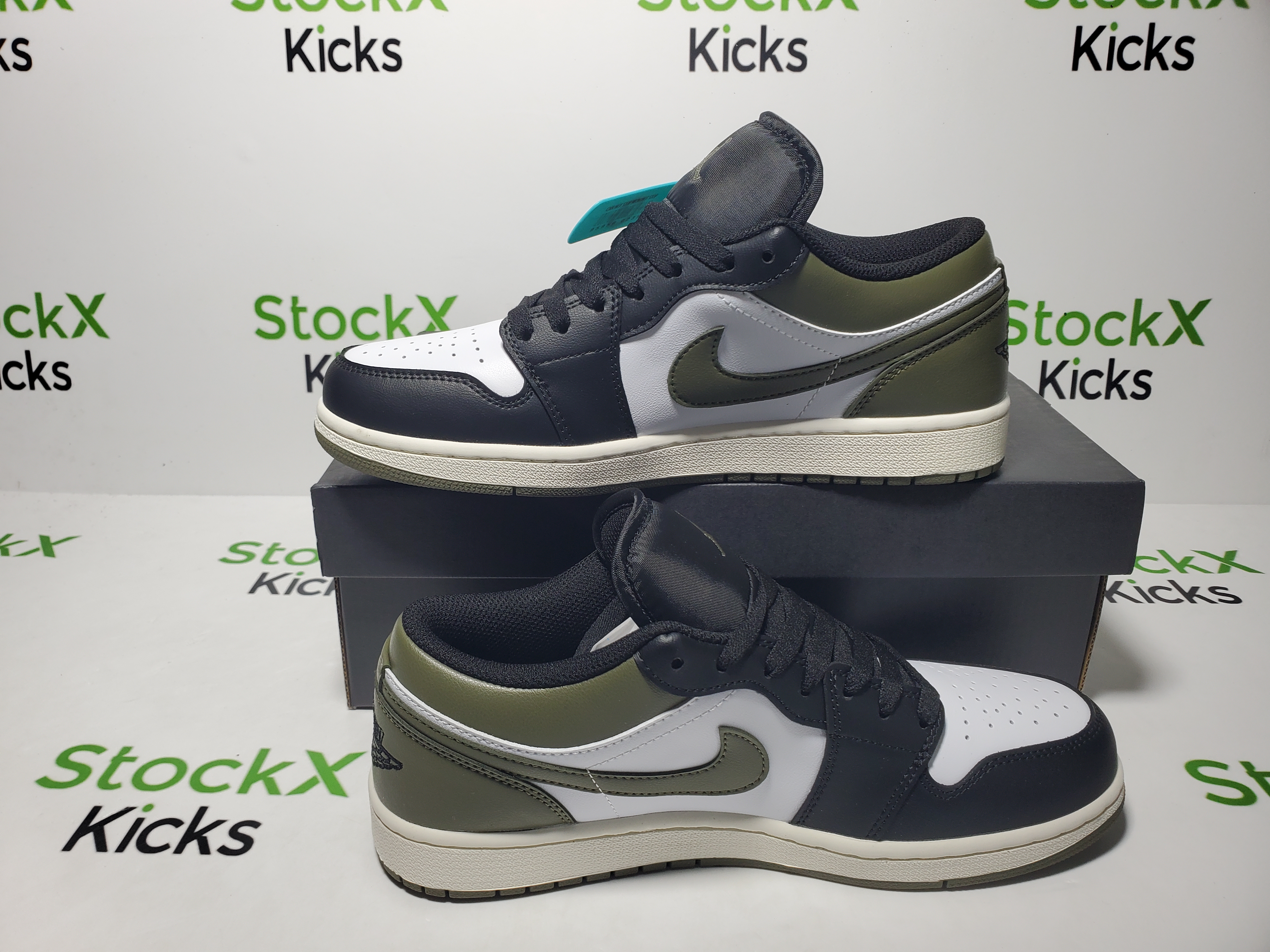 LJR Batch Air Jordan 1 Low 'Black Toe Medium Olive' 553558-092 review StockxKicks 02