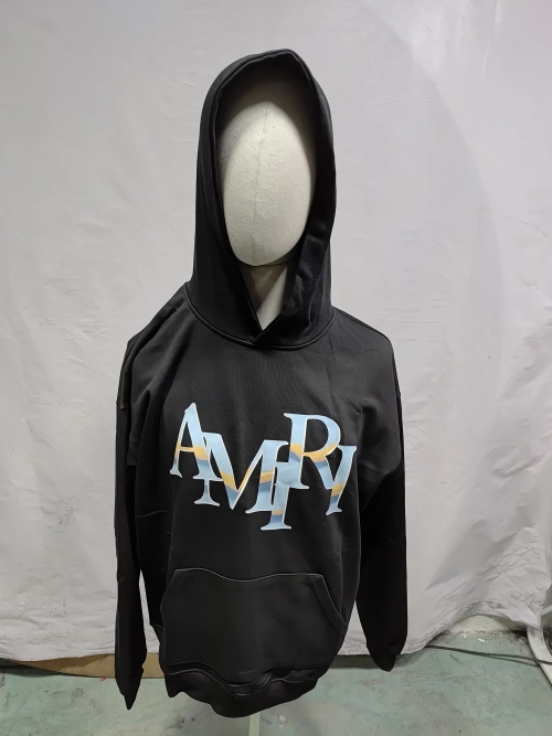 AMIRI Staggered Chrome Logo-Print Hoodie #9237 Black/White review 