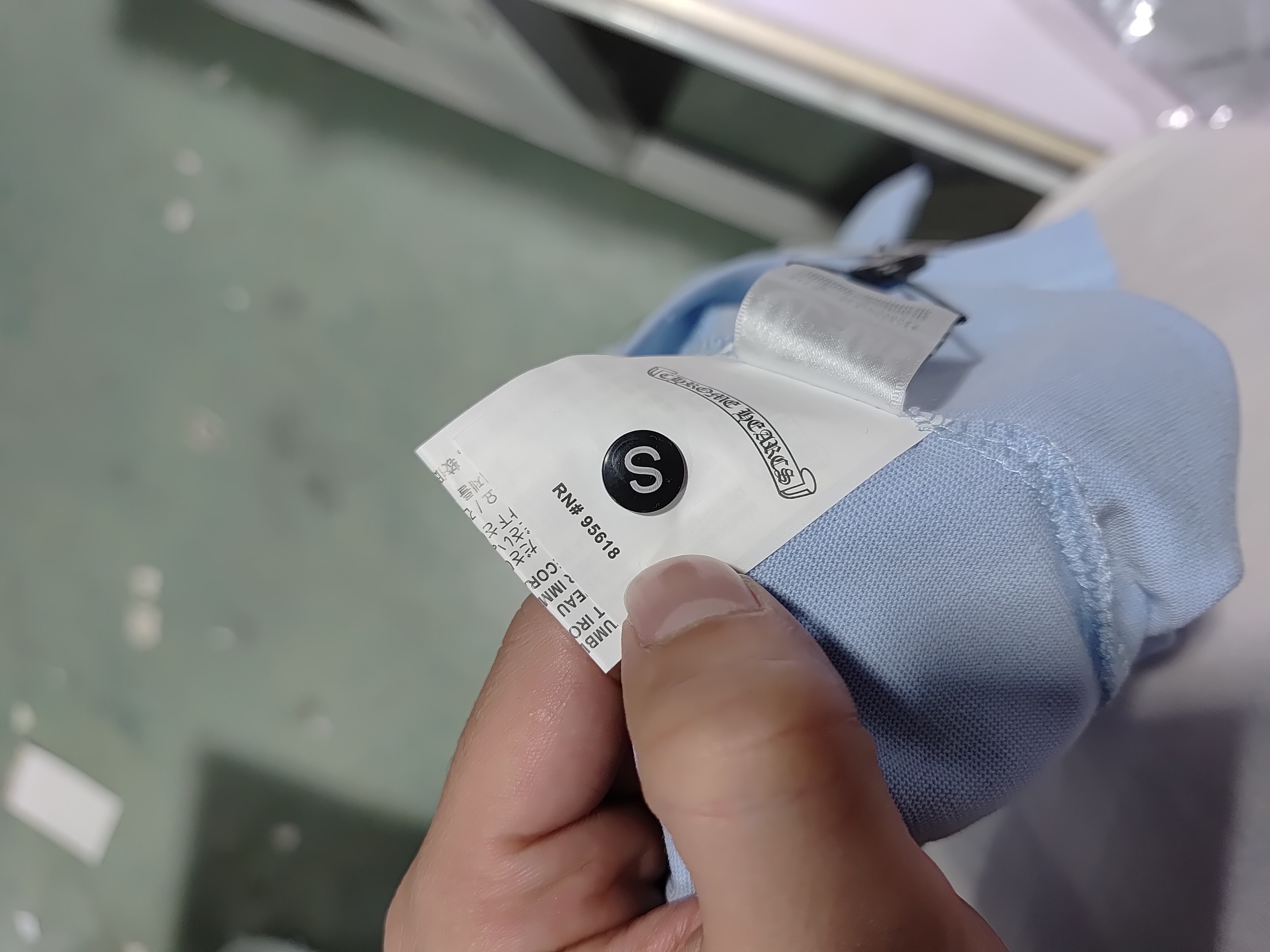 Chrome Hearts Mexico Horseshoe Short Sleeve T-Shirt（Light Blue/Yellow） review StockxKicks 00