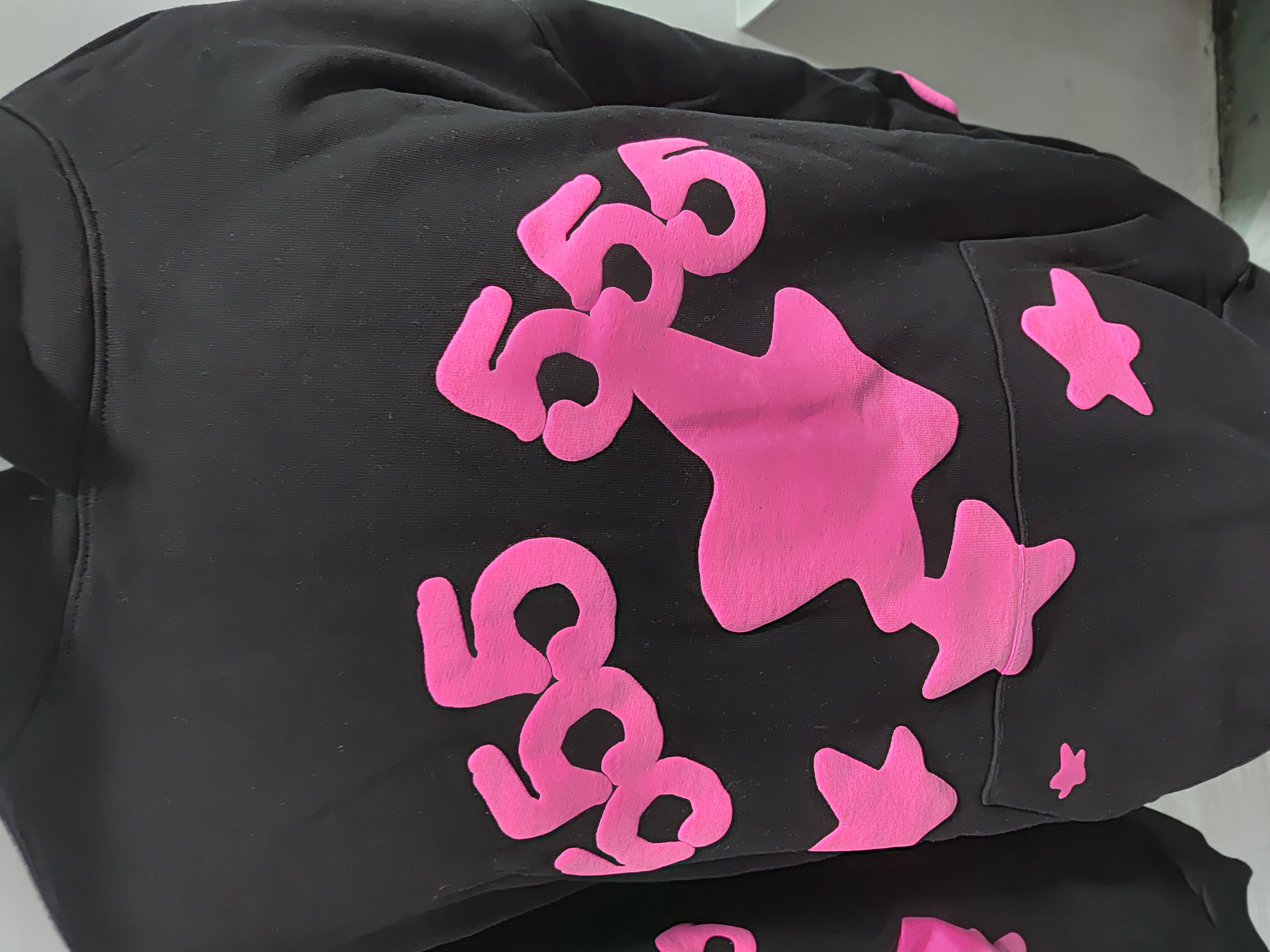 Sp5der Beluga Angel Number Hoodie Black EG 981 review StockxKicks 02