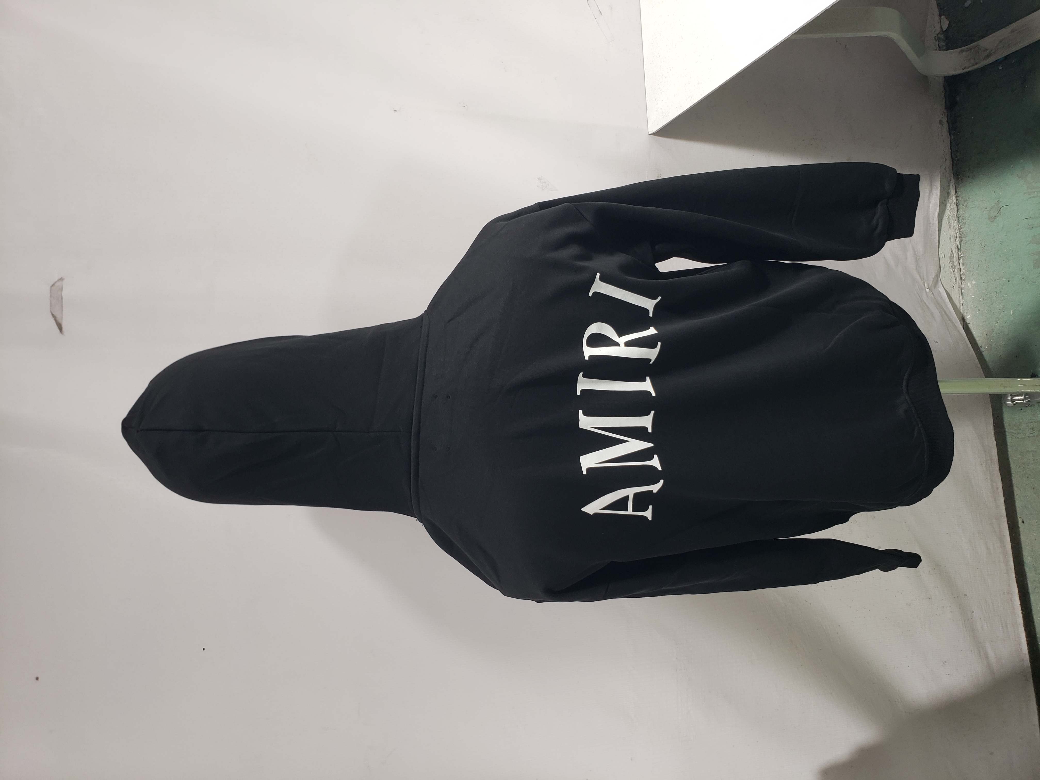 AMIRI M.A. Logo Embroidered Hoodie Black White review StockxKicks 03