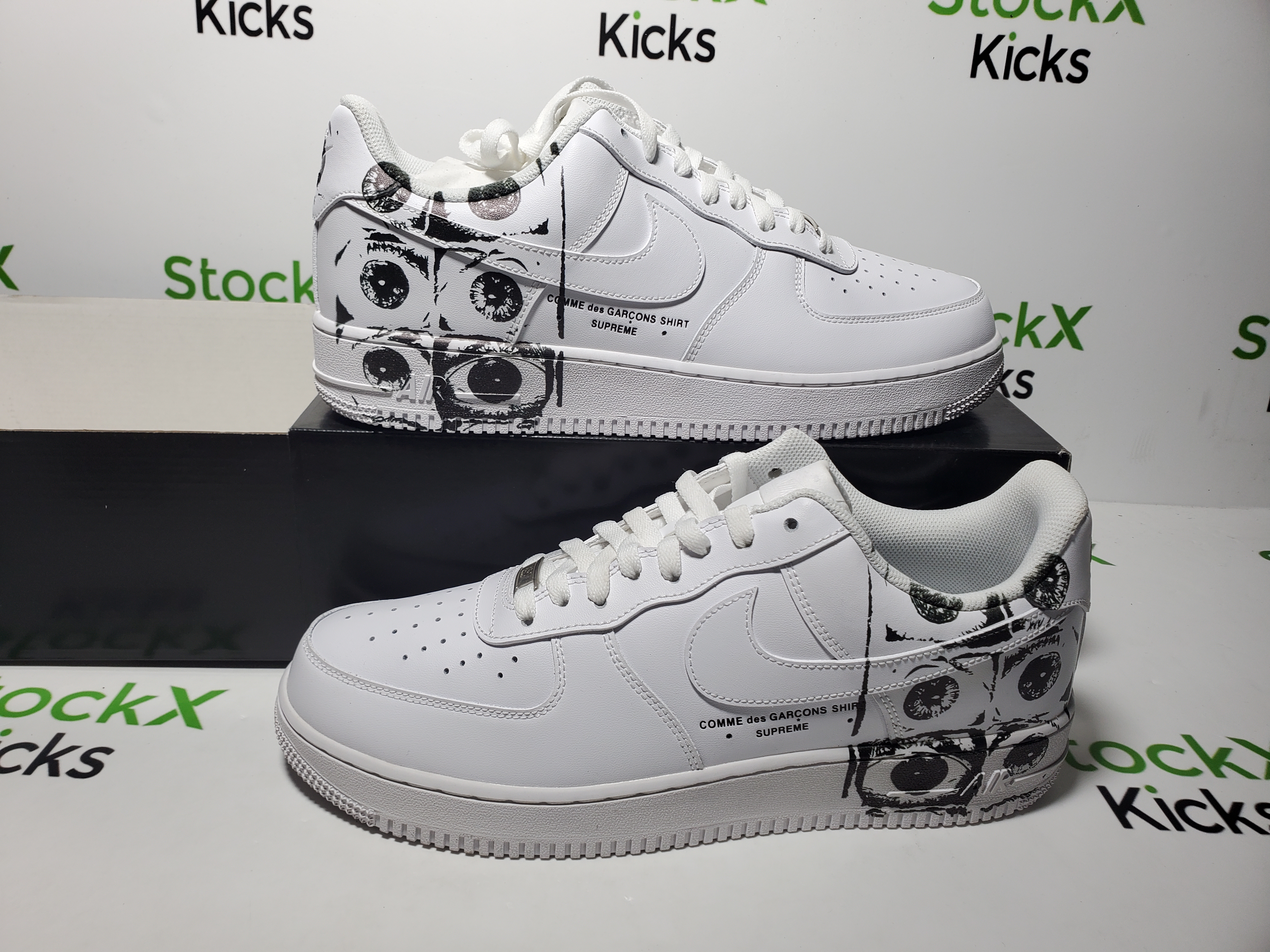 LJR Batch Nike Supreme x Comme des Garçons SHIRT x Nike Air Force 1 Low 'Eyes' 923044-100 review StockxKicks 02