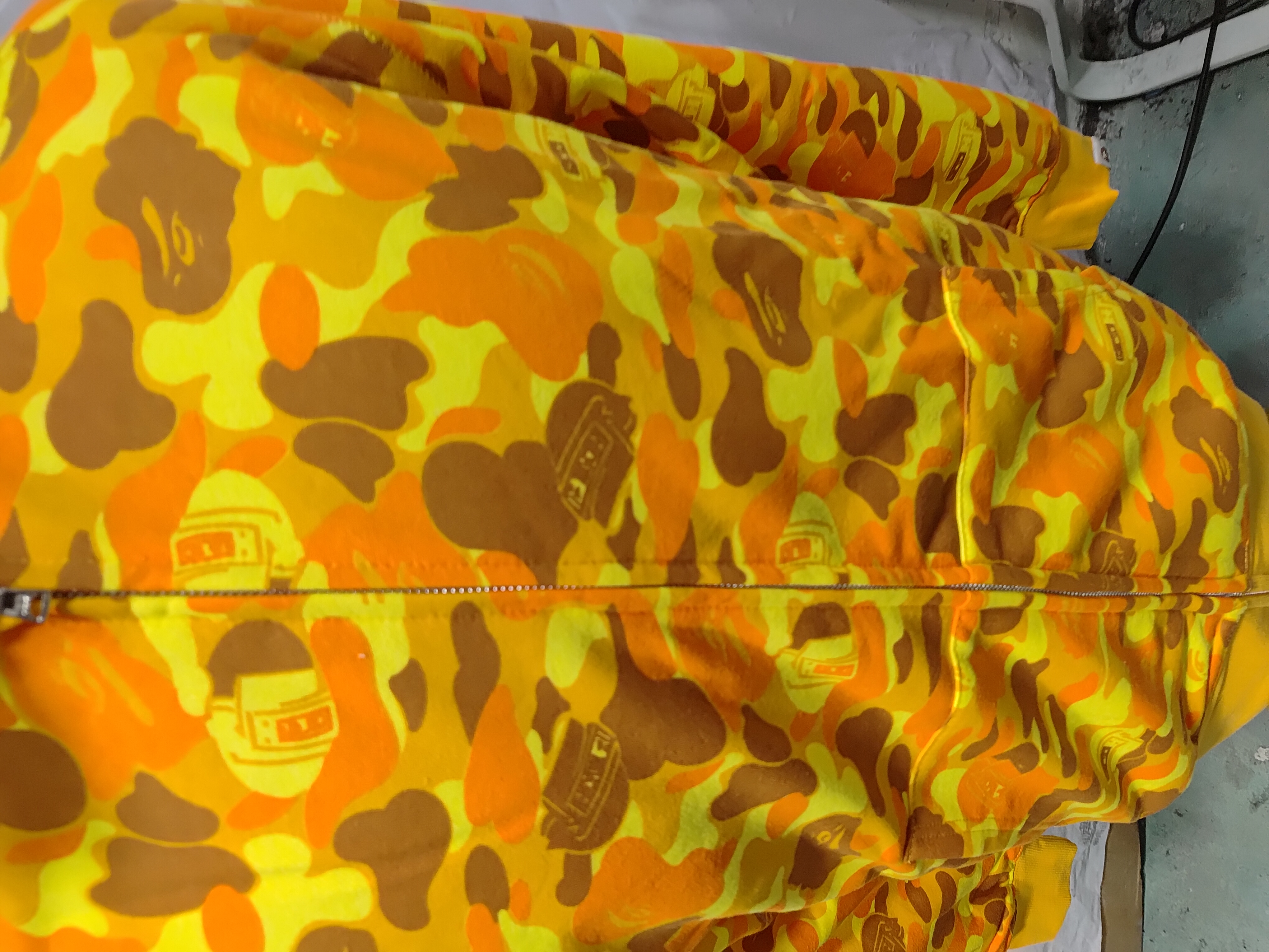 A Bathing Ape (BAPE) x PUBG Shark Full Zip Hoodie Orange review StockxKicks 02