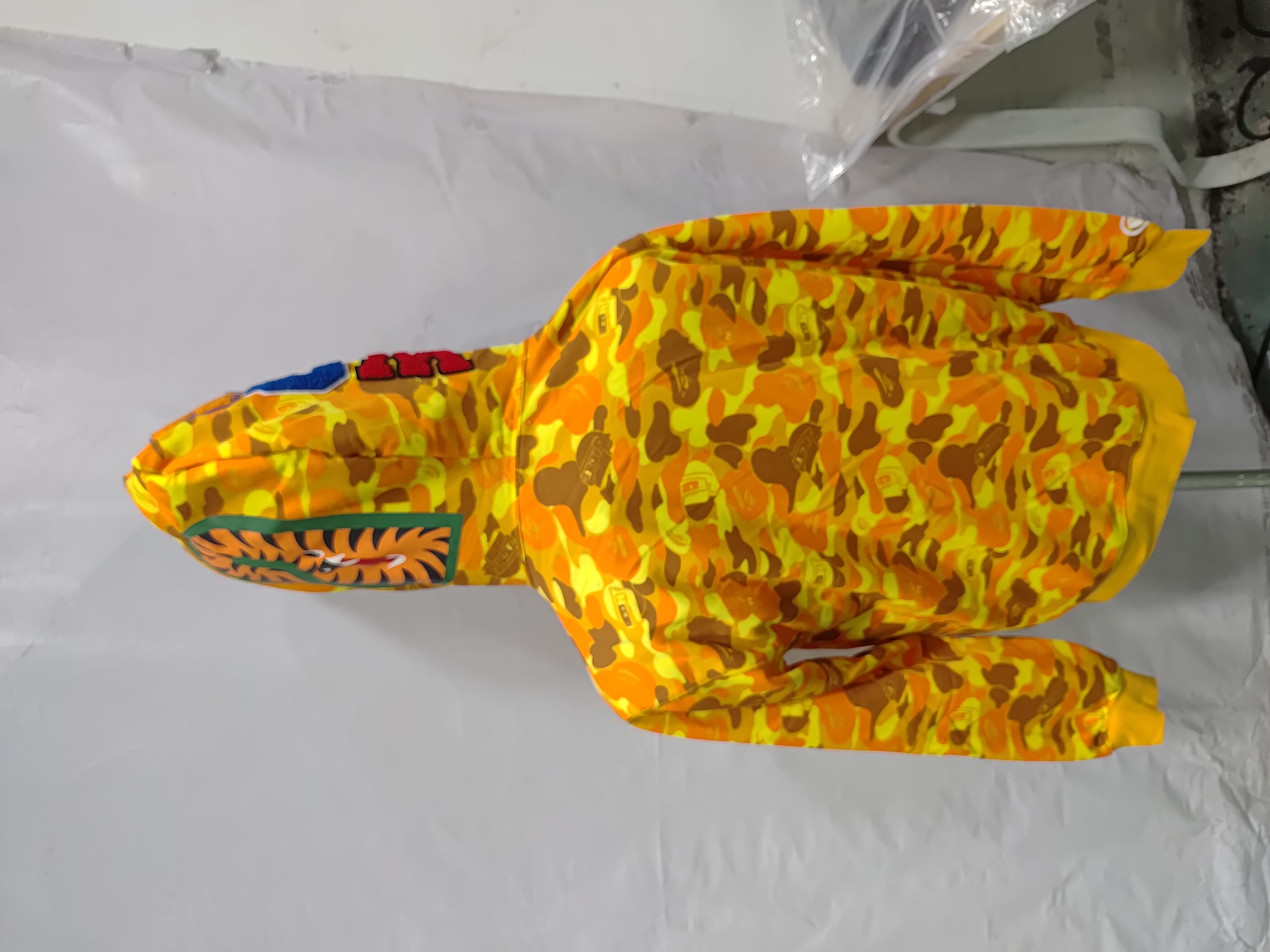 A Bathing Ape (BAPE) x PUBG Shark Full Zip Hoodie Orange review StockxKicks 05