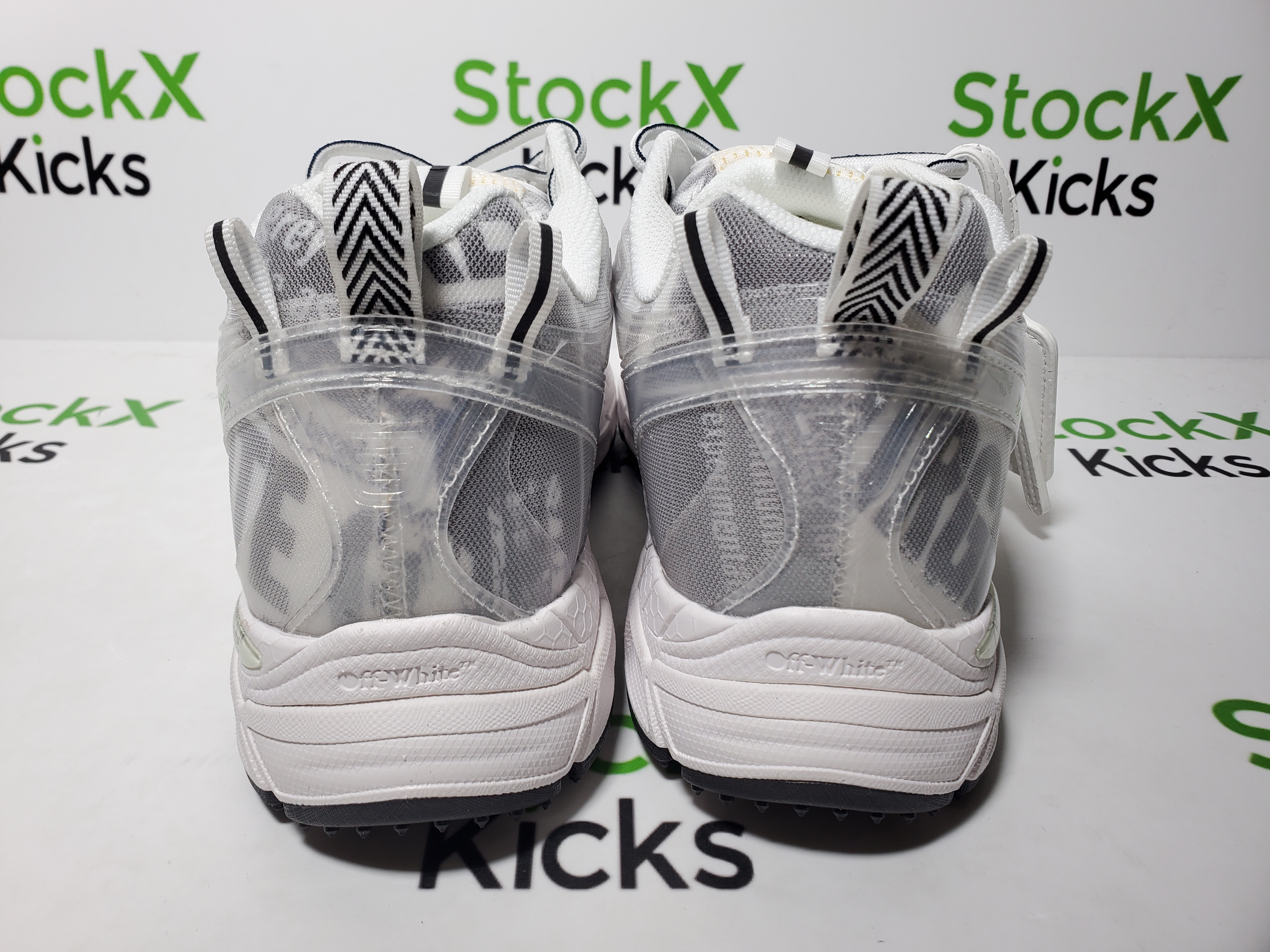 Off White Be Right Back Sneakers White Printed Pattern OWIA289F 25LEA001 0055 review StockxKicks 02