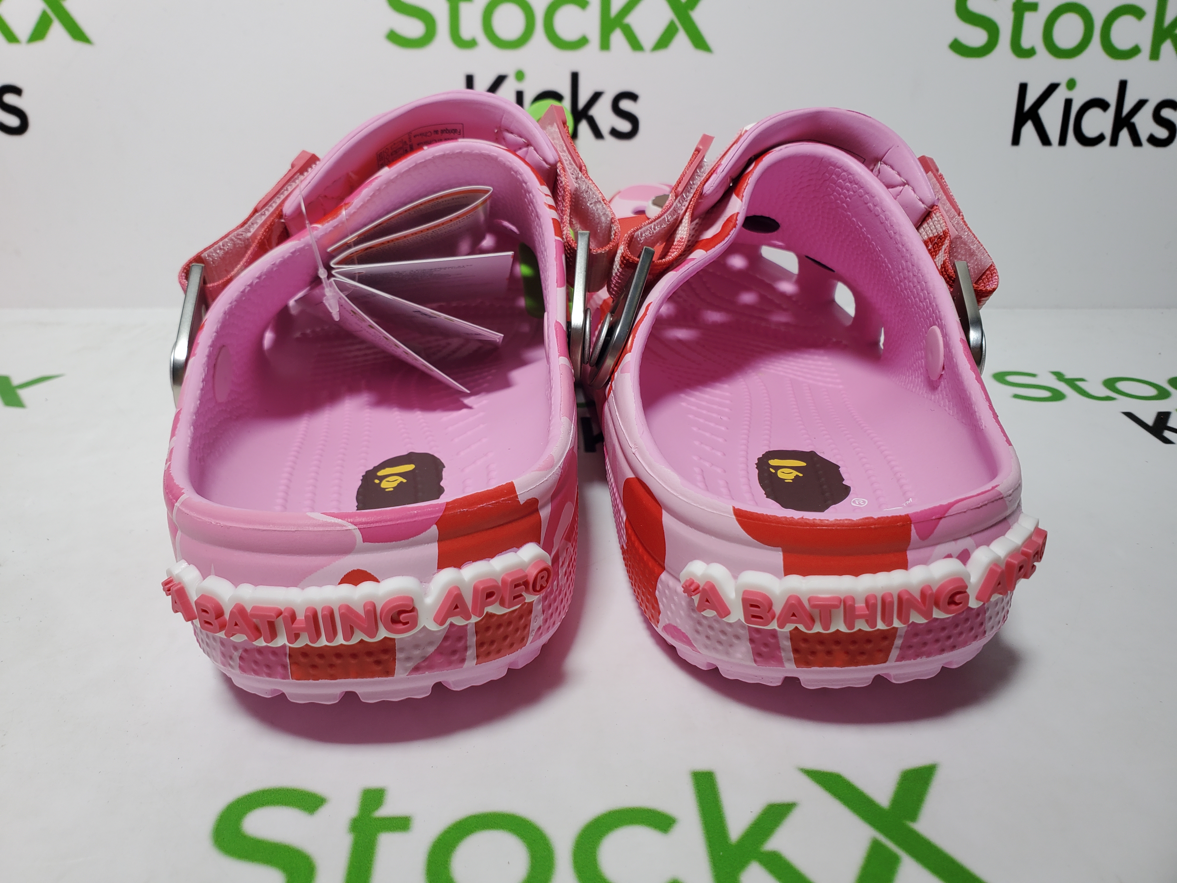 Crocs Classic Clog A Bathing Ape ABC Camo Pink PB 250613 review StockxKicks 02