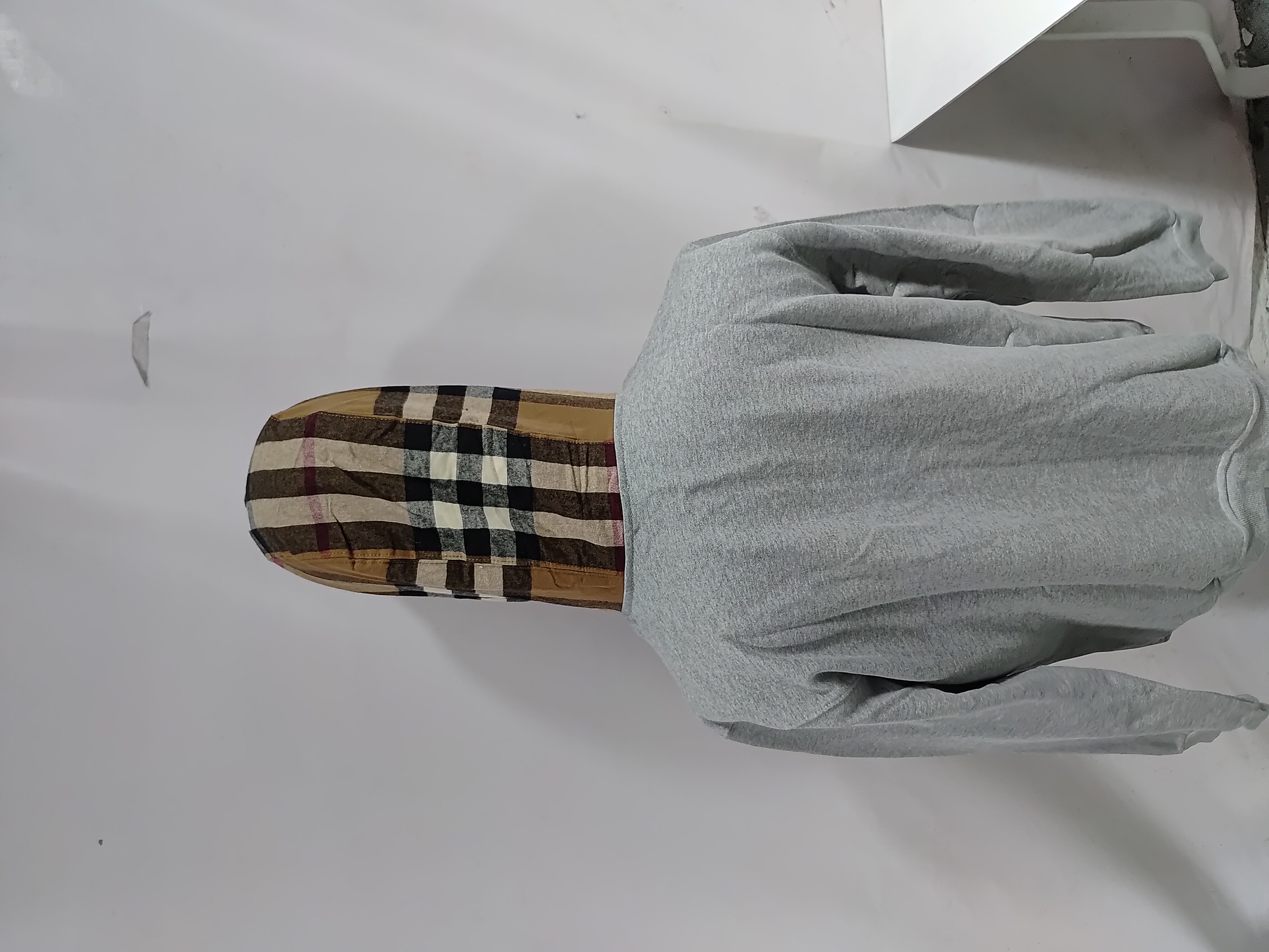 Burberry Plaid Panel Zip-Up Hooded Jacket Grey review StockxKicks 03
