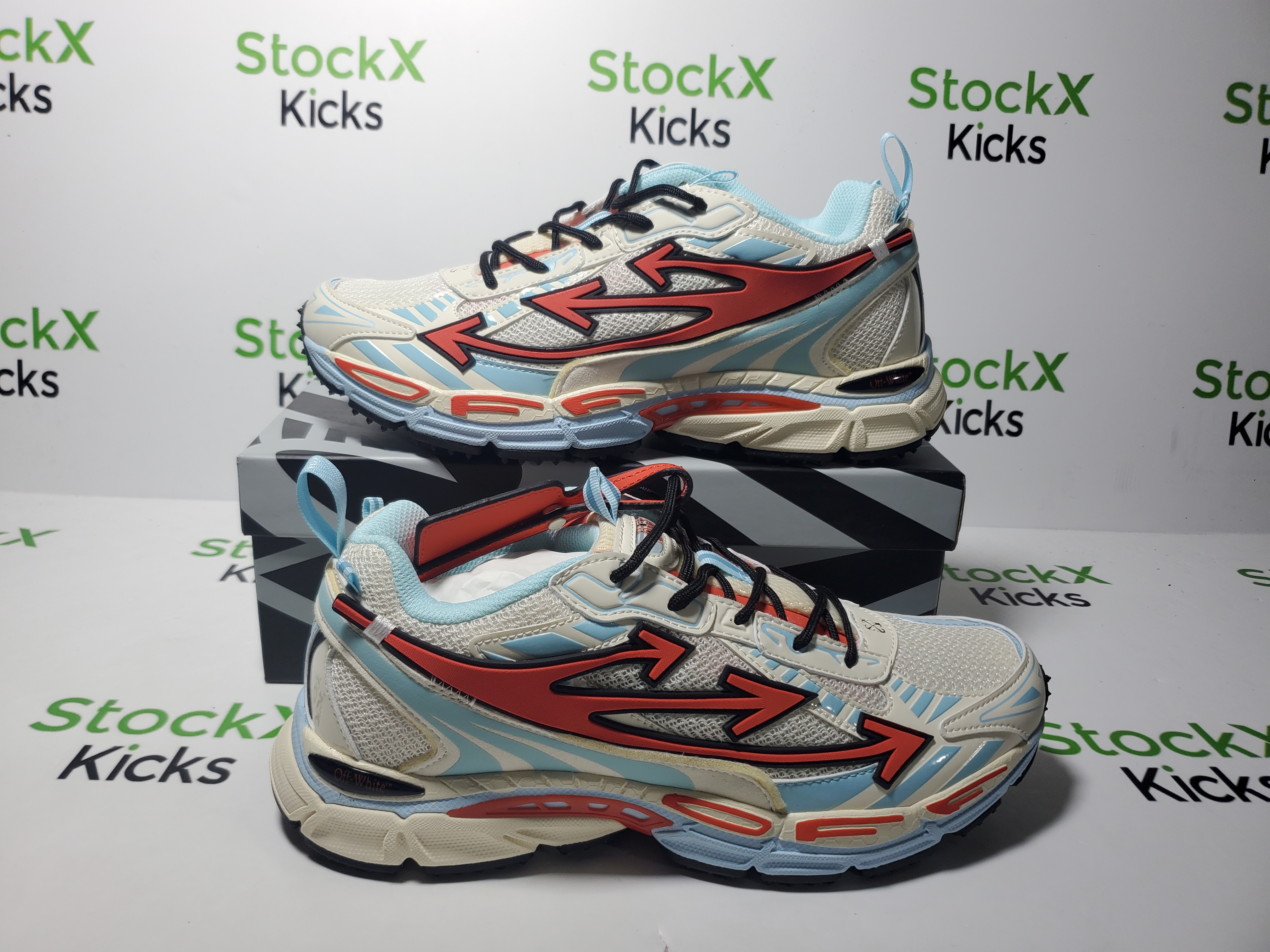 Off White Be Right Back Sneakers Powder Blue OMIA295S 26FAB005 7626 review StockxKicks 01