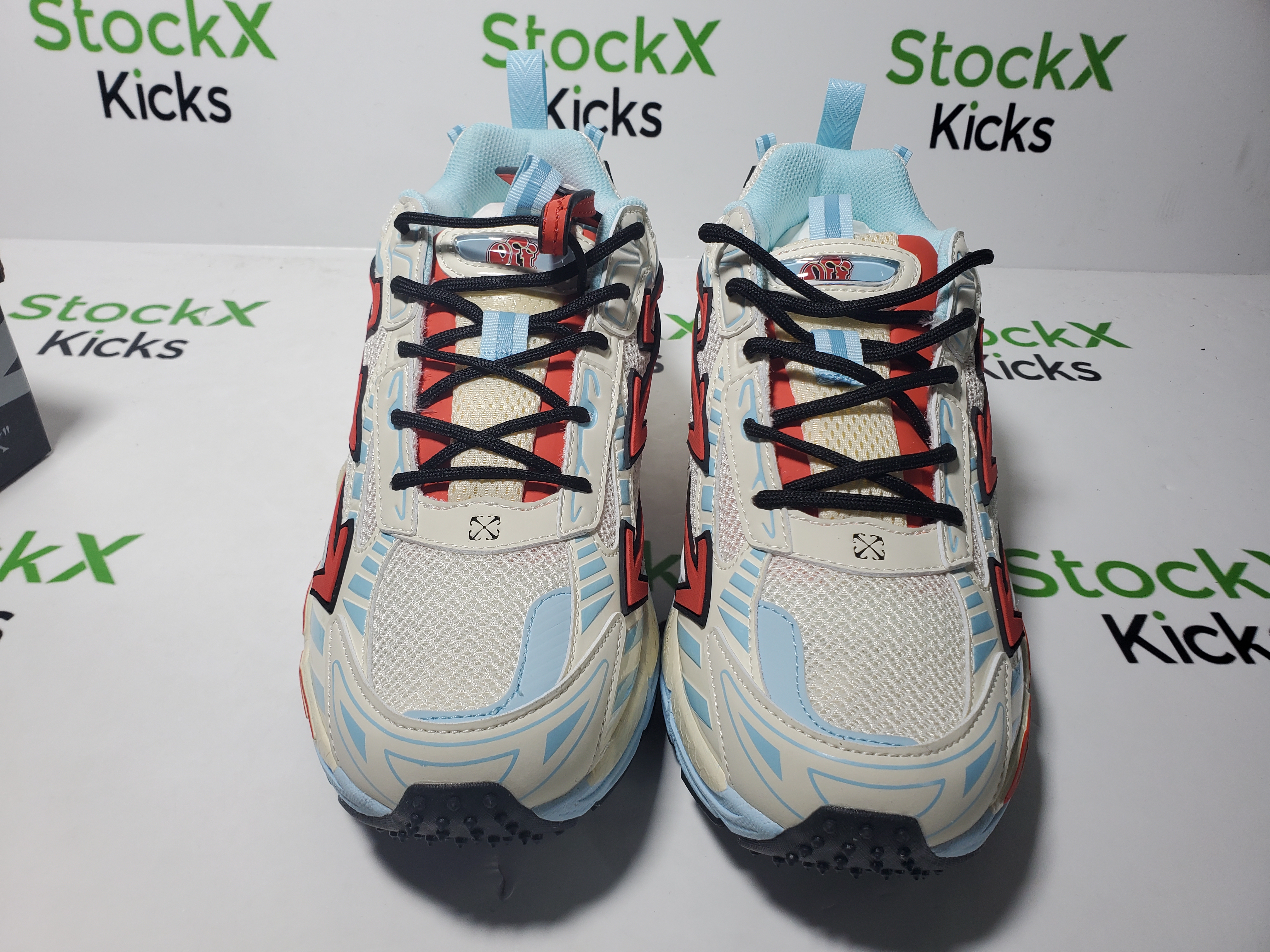 Off White Be Right Back Sneakers Powder Blue OMIA295S 26FAB005 7626 review StockxKicks 04