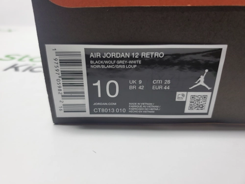 PK God Batch Air Jordan 12 Black Wolf Grey CT8013-019 review 