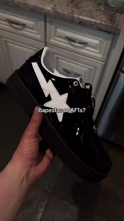 A Bathing Ape Bape Sta #2 Black Patent 0ZXSHW 291 302M reviewed by