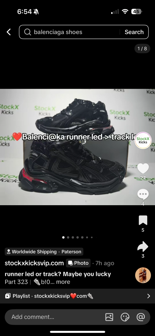 【TOP PK Batch】Balenciaga Runner Black and Red LED 853225 WRNLD 1000 reviewed by