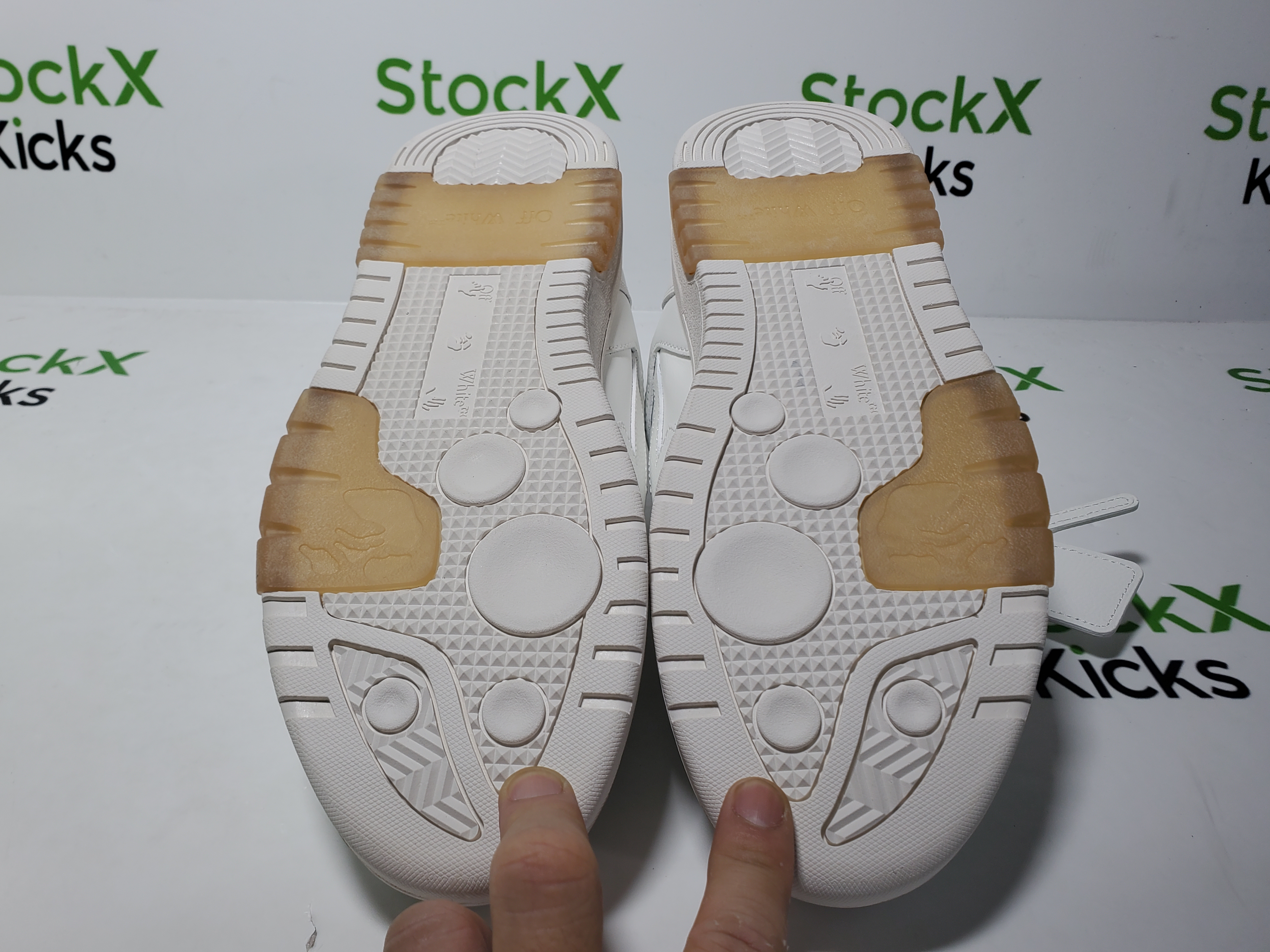 PK God Batch OFF-WHITE Out Of Office OOO Low Beige Gray OMIA189 C99LEA00 30117 review StockxKicks 05