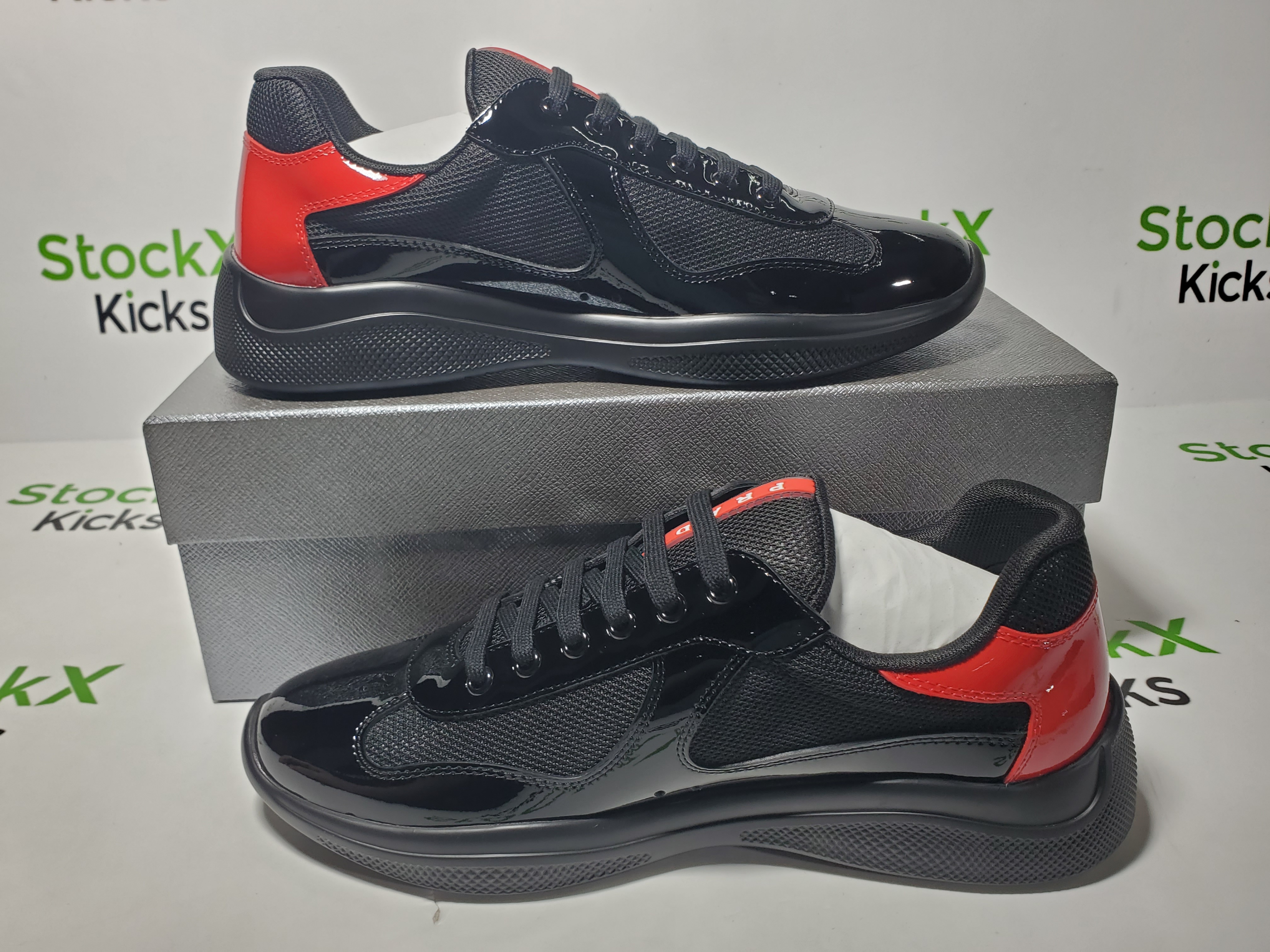 Prada America's Cup Black Red Tail review StockxKicks 02
