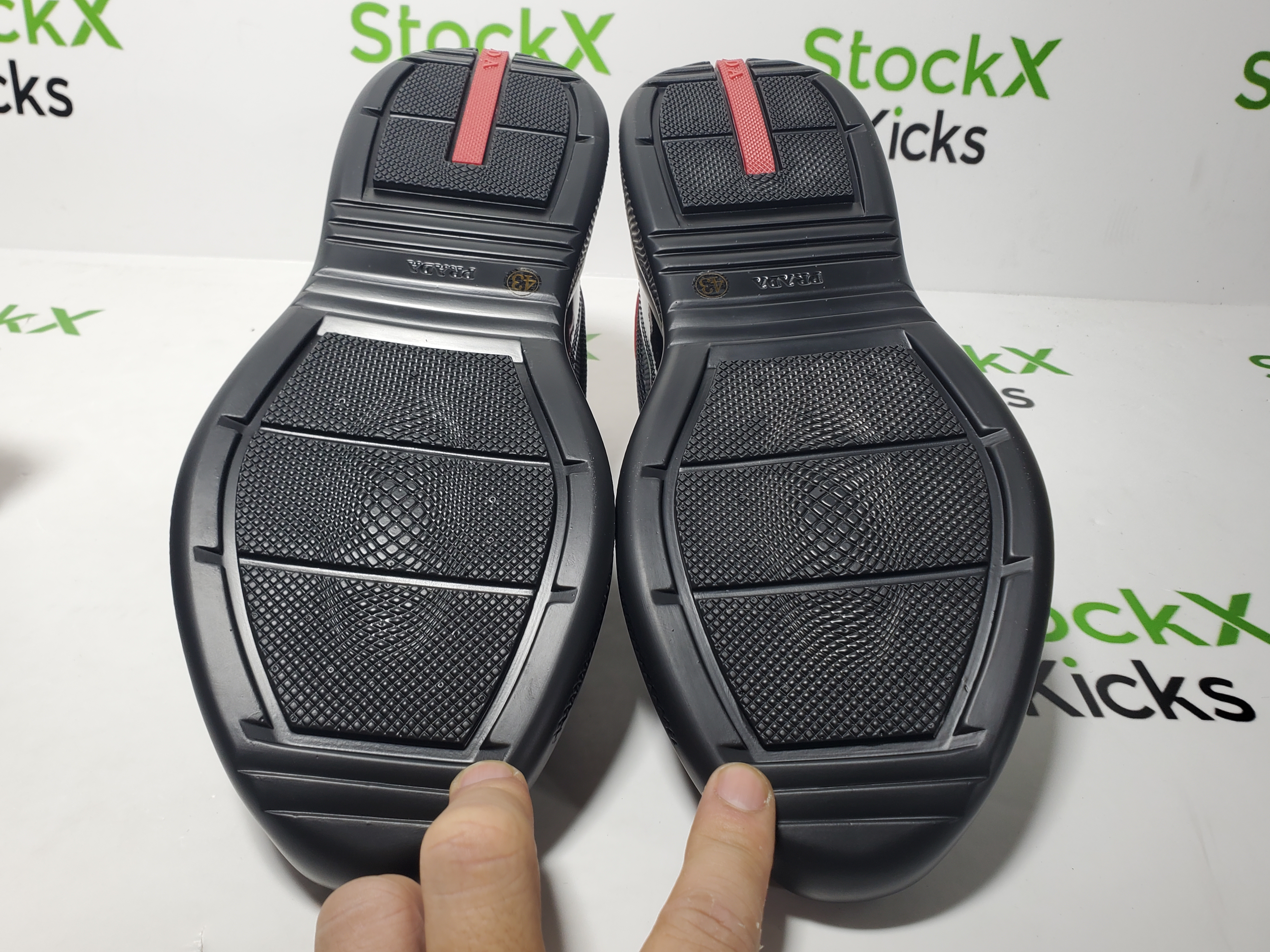 Prada America's Cup Black Red Tail review StockxKicks 05
