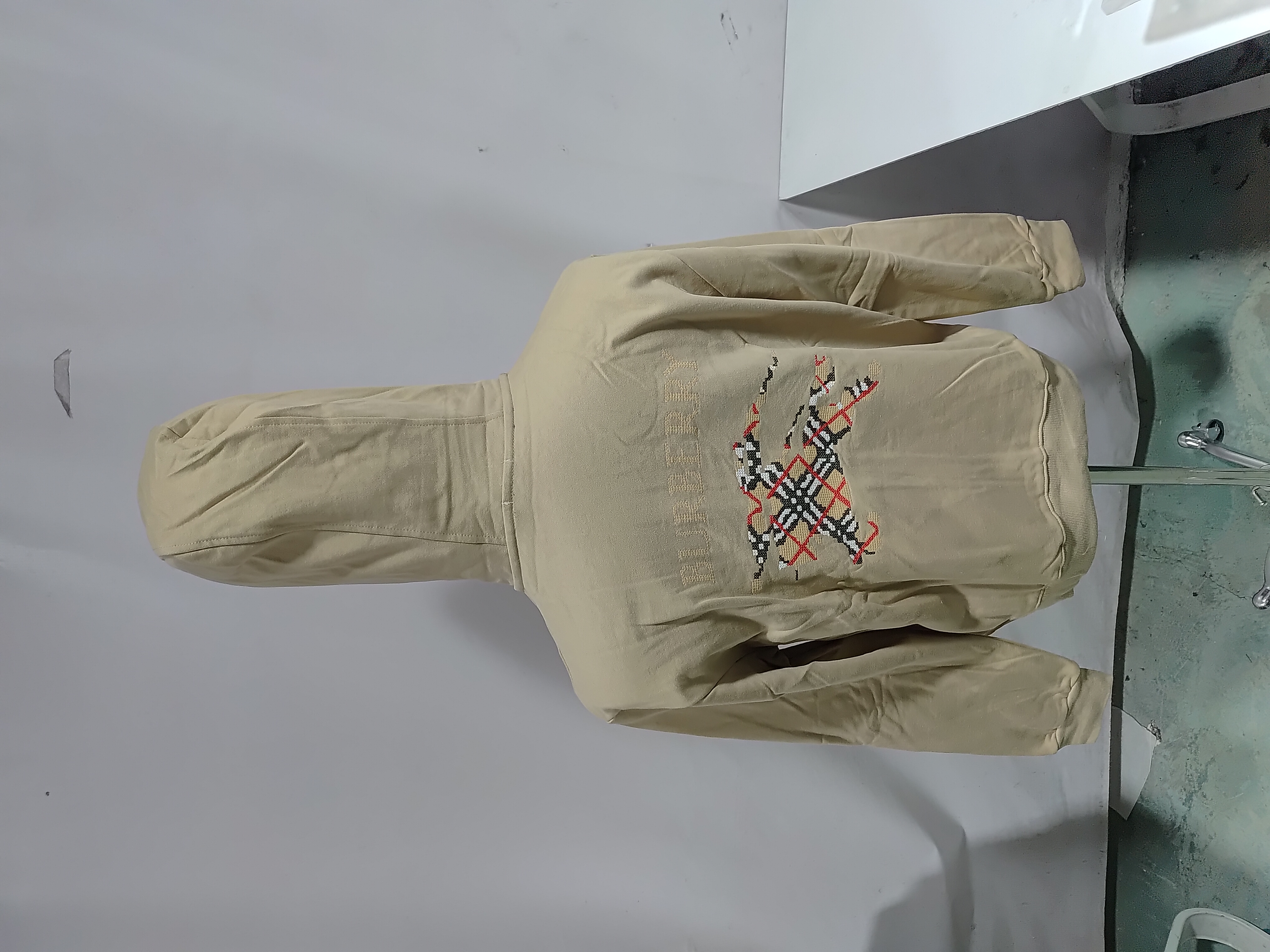 Burberry Warhorse Cross-Stitch Zippered Hooded Jacket Brown review StockxKicks 04
