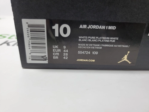 LJR Batch Air Jordan 1 Mid Triple White (2019) 554724-129 reviewed by