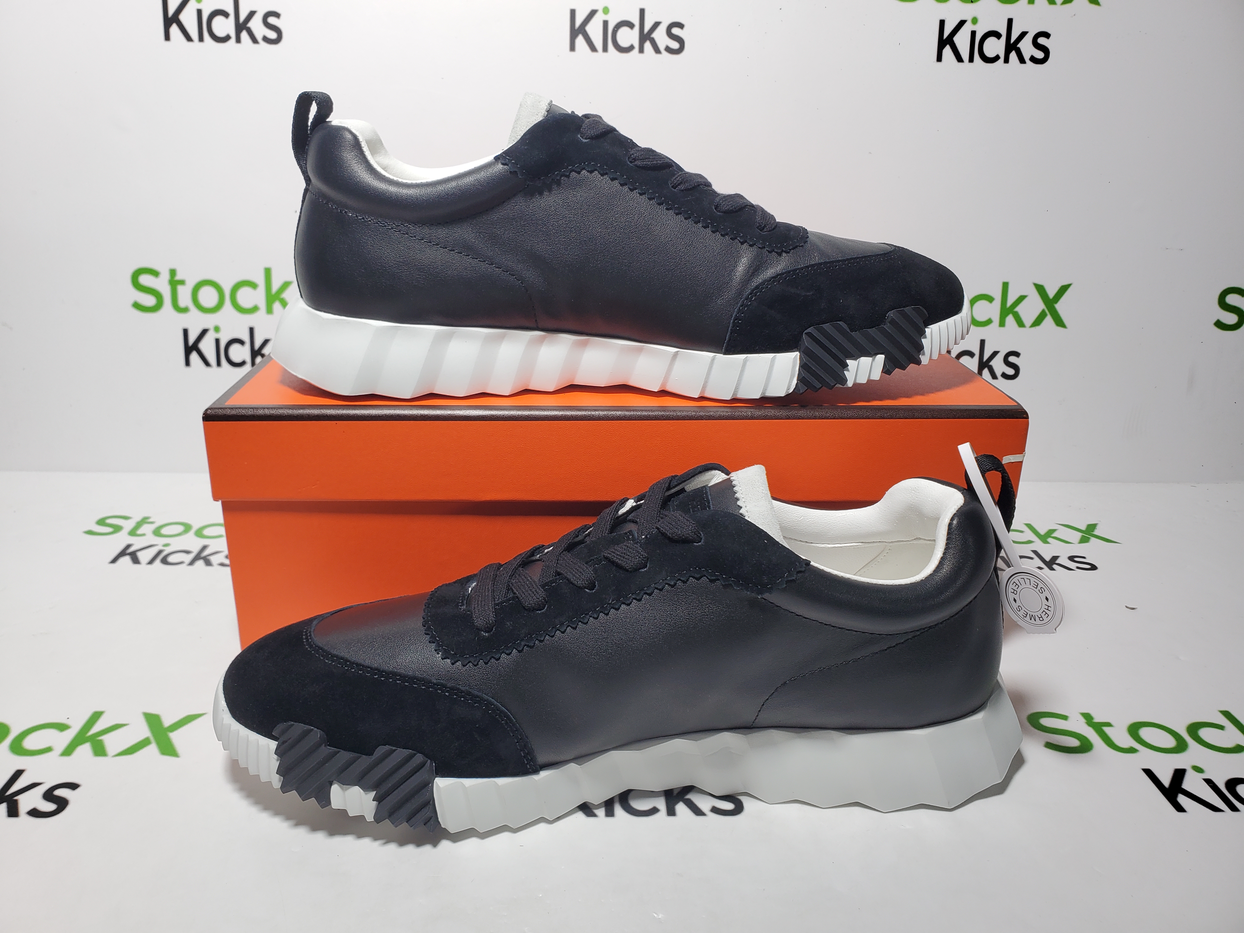 Hermes Bouncing Sneaker Black And White  review StockxKicks 00