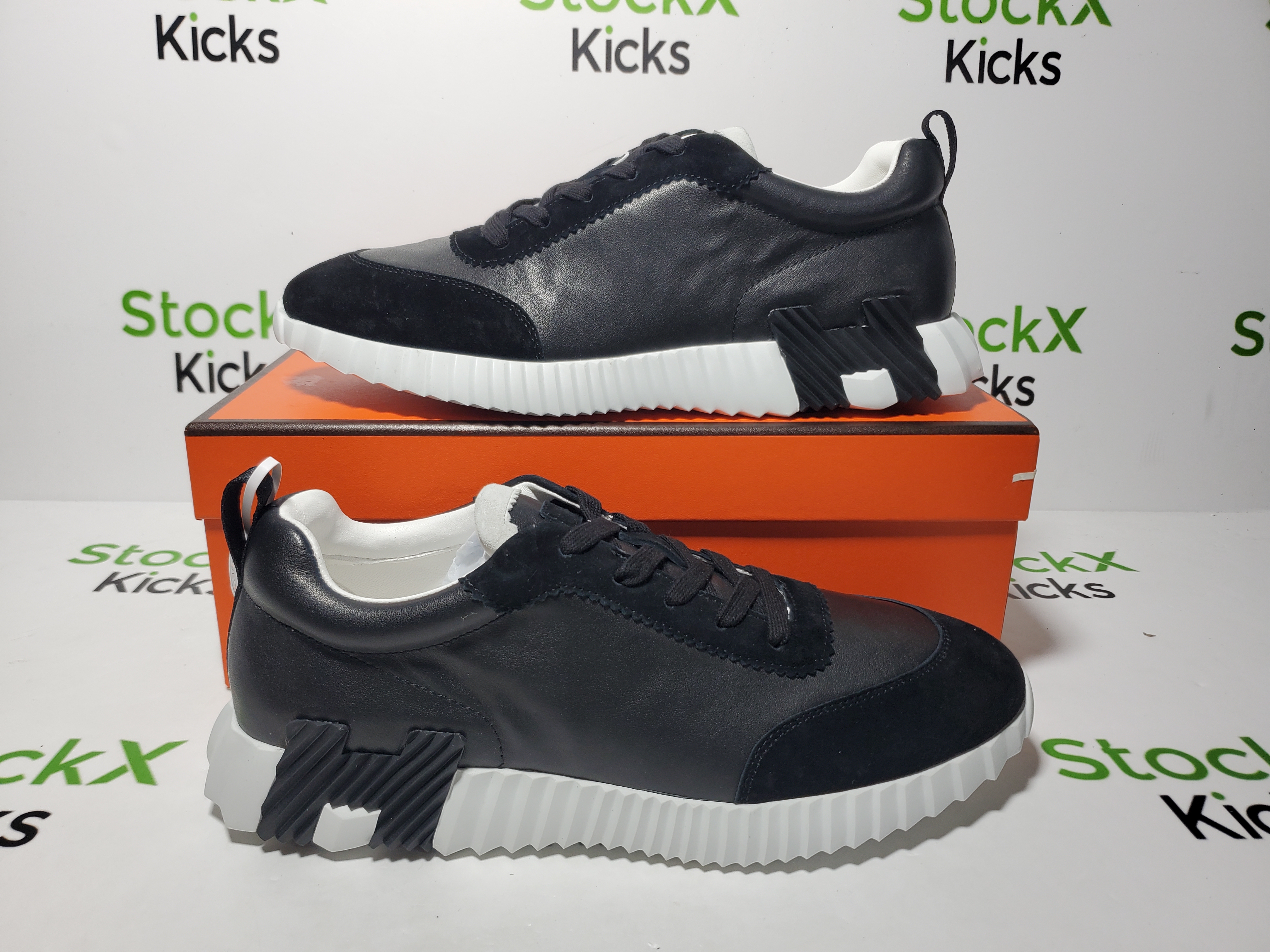 Hermes Bouncing Sneaker Black And White  review StockxKicks 01