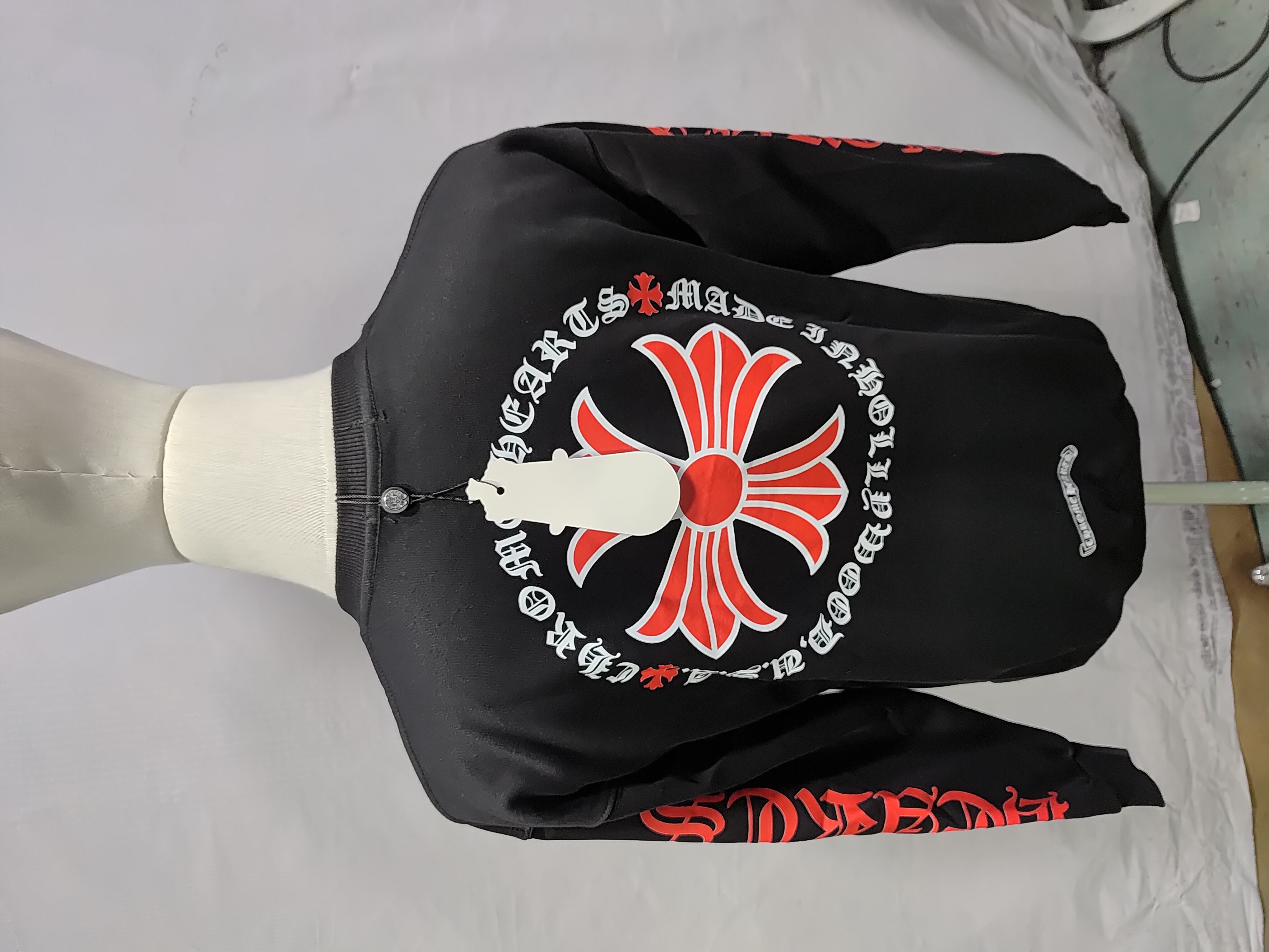 Chrome Hearts Made In Hollywood Plus Cross Long-Sleeve Sweatshirt 'Black/Red' KH260410 review StockxKicks 03