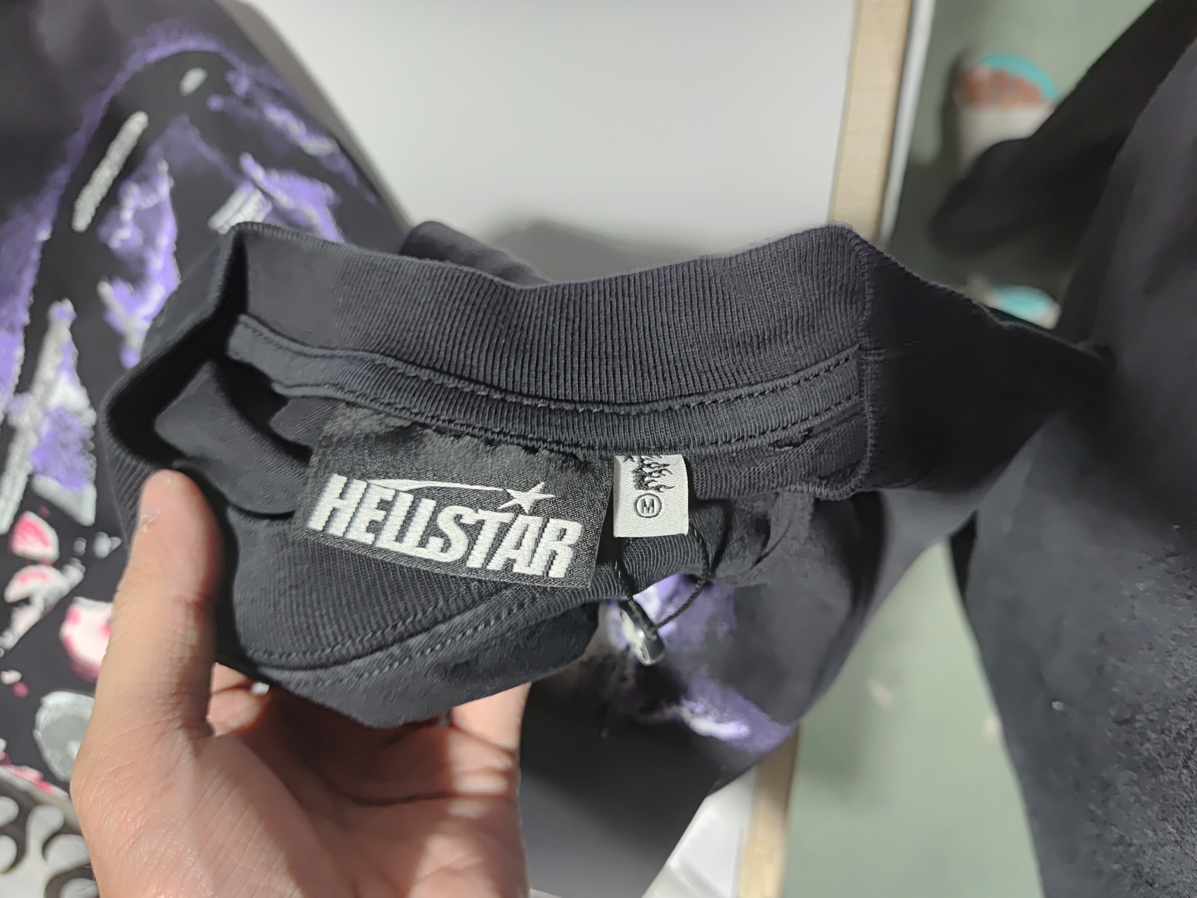 Hellstar 'Powered By The Star' Long-Sleeve T-Shirt #651 Black Purple review StockxKicks 00