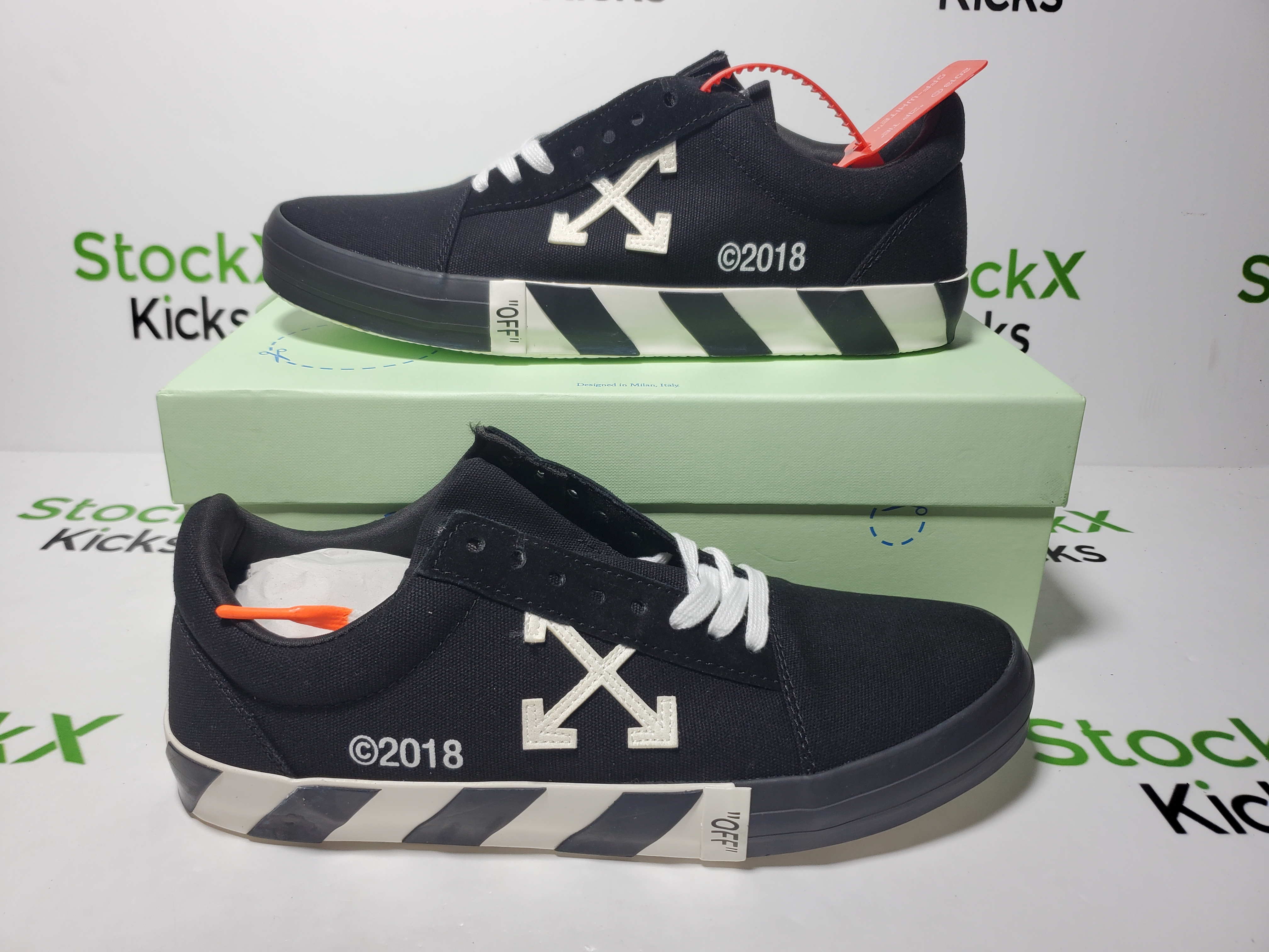 PK God Batch  Off-White Vulc Low Top 'Black' OMIA085E183510011000 review StockxKicks 05