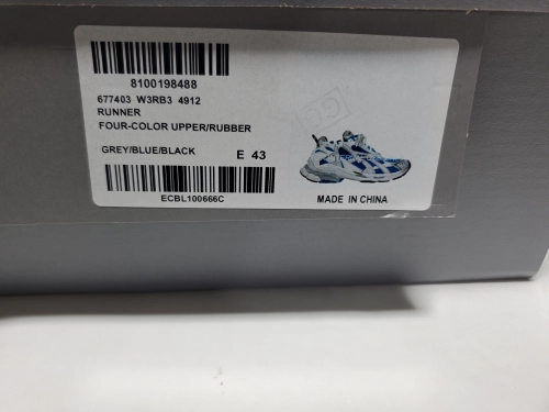 Balenciaga Runner White Blue 677402W3RB34912 reviewed by