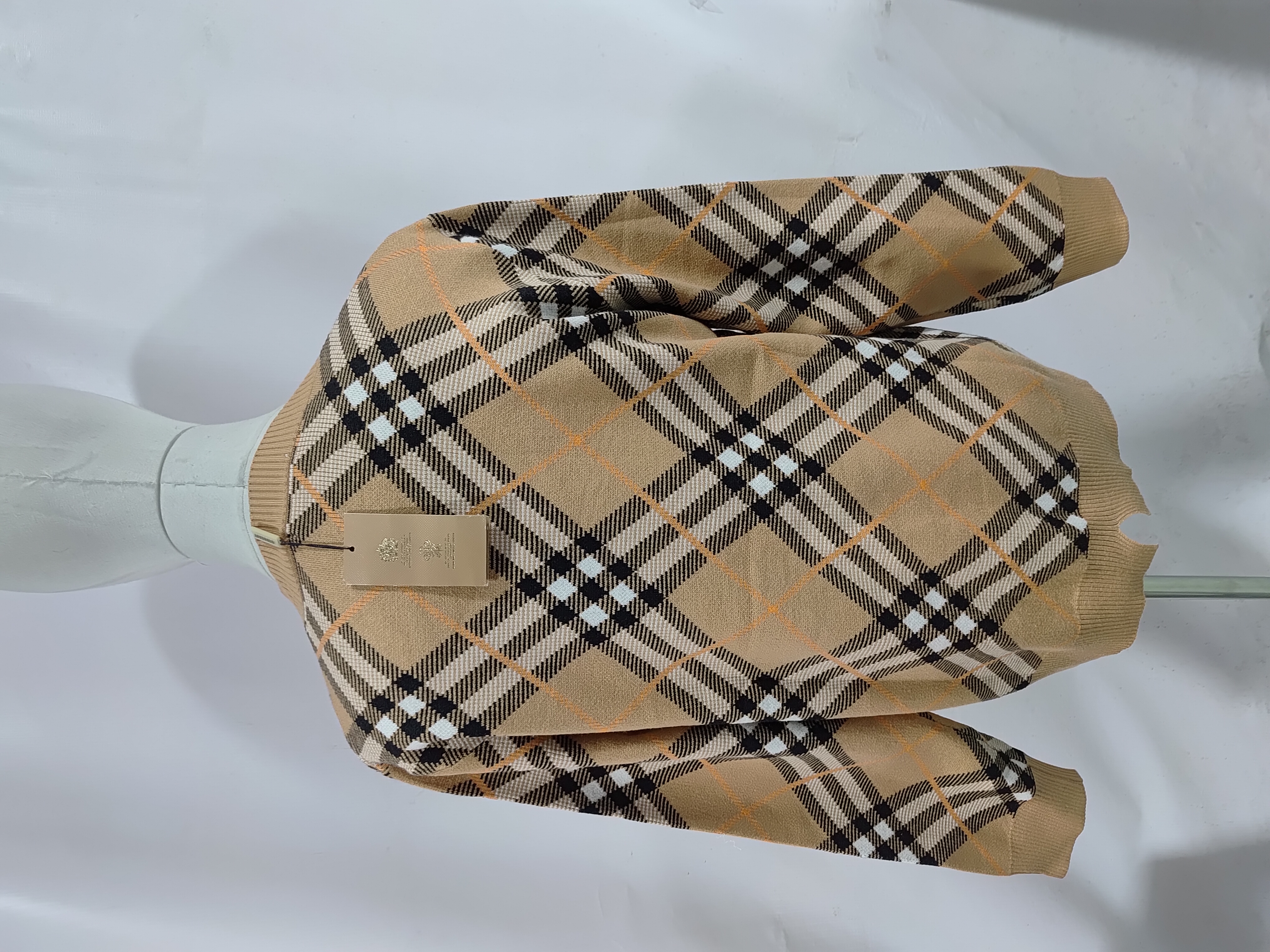Burberry Check Wool Blend Sweater Sand CK WR3002024018 review StockxKicks 04