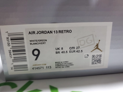 PK God Batch Nike Air Jordan 13 Retro White Green DB6536-113 reviewed by