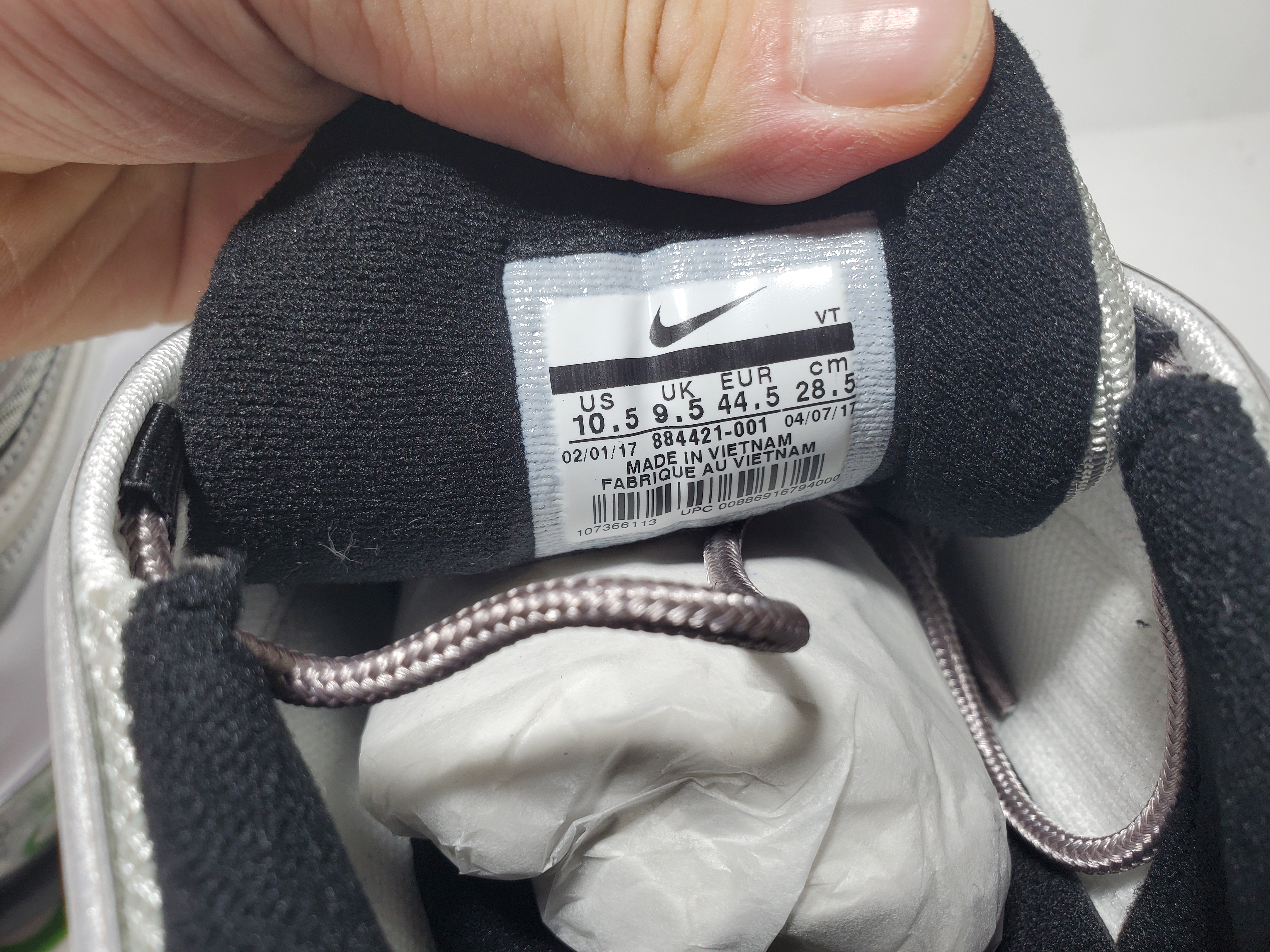 LJR Batch Nike Air Max 97 Silver Bullet (2016/2017) 884421-001 review StockxKicks customer order QC photos are for refer 03
