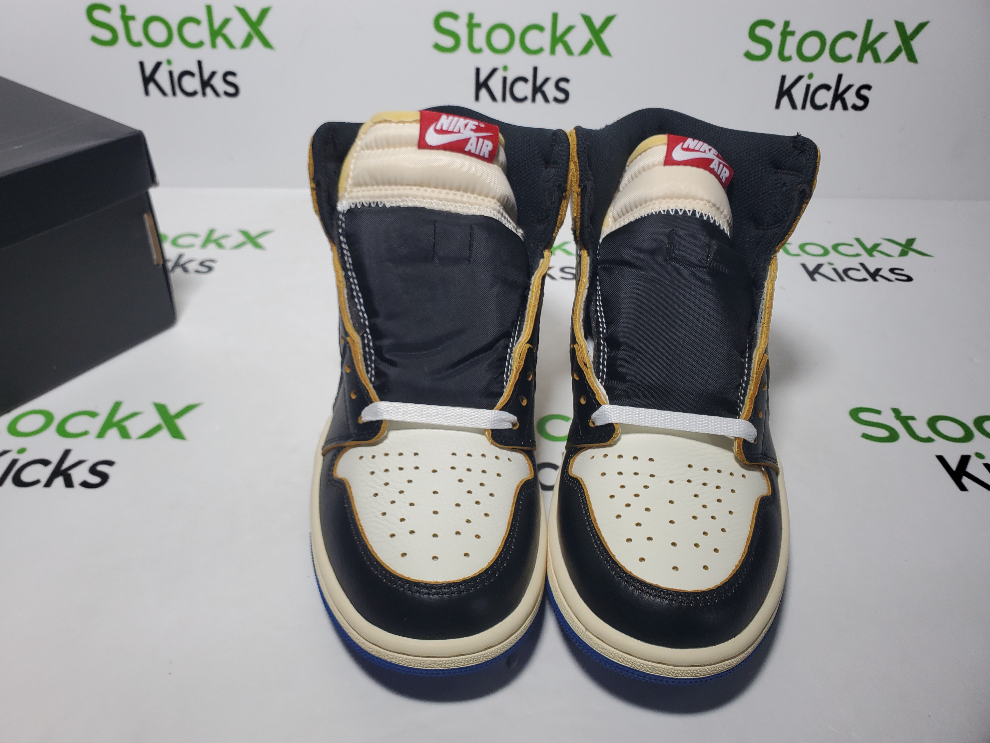 PK God Batch Union LA x Air Jordan 1 Retro Black White Blue IO7847-002 review StockxKicks 04