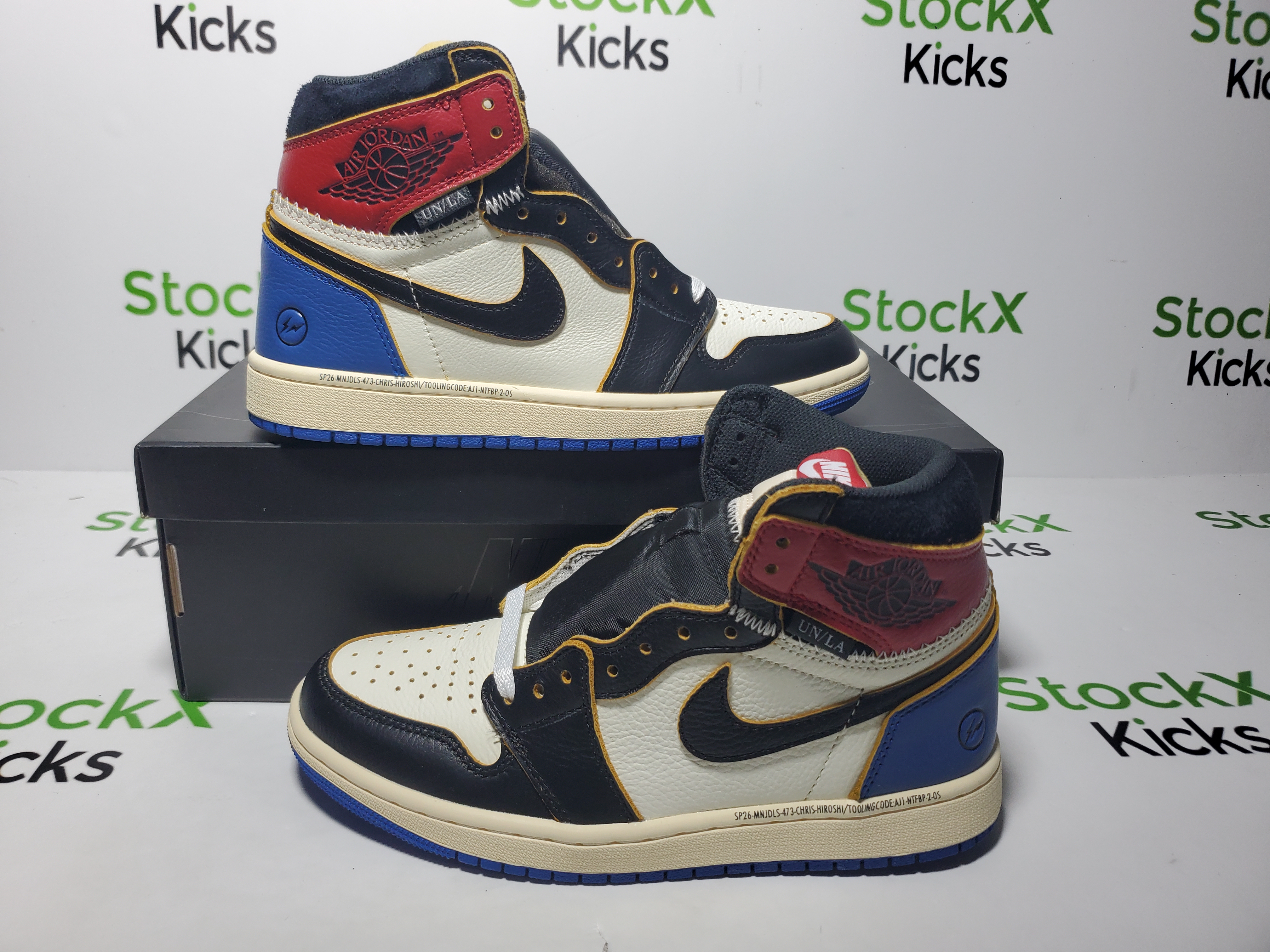 PK God Batch Union LA x Air Jordan 1 Retro Black White Blue IO7847-002 review StockxKicks 01