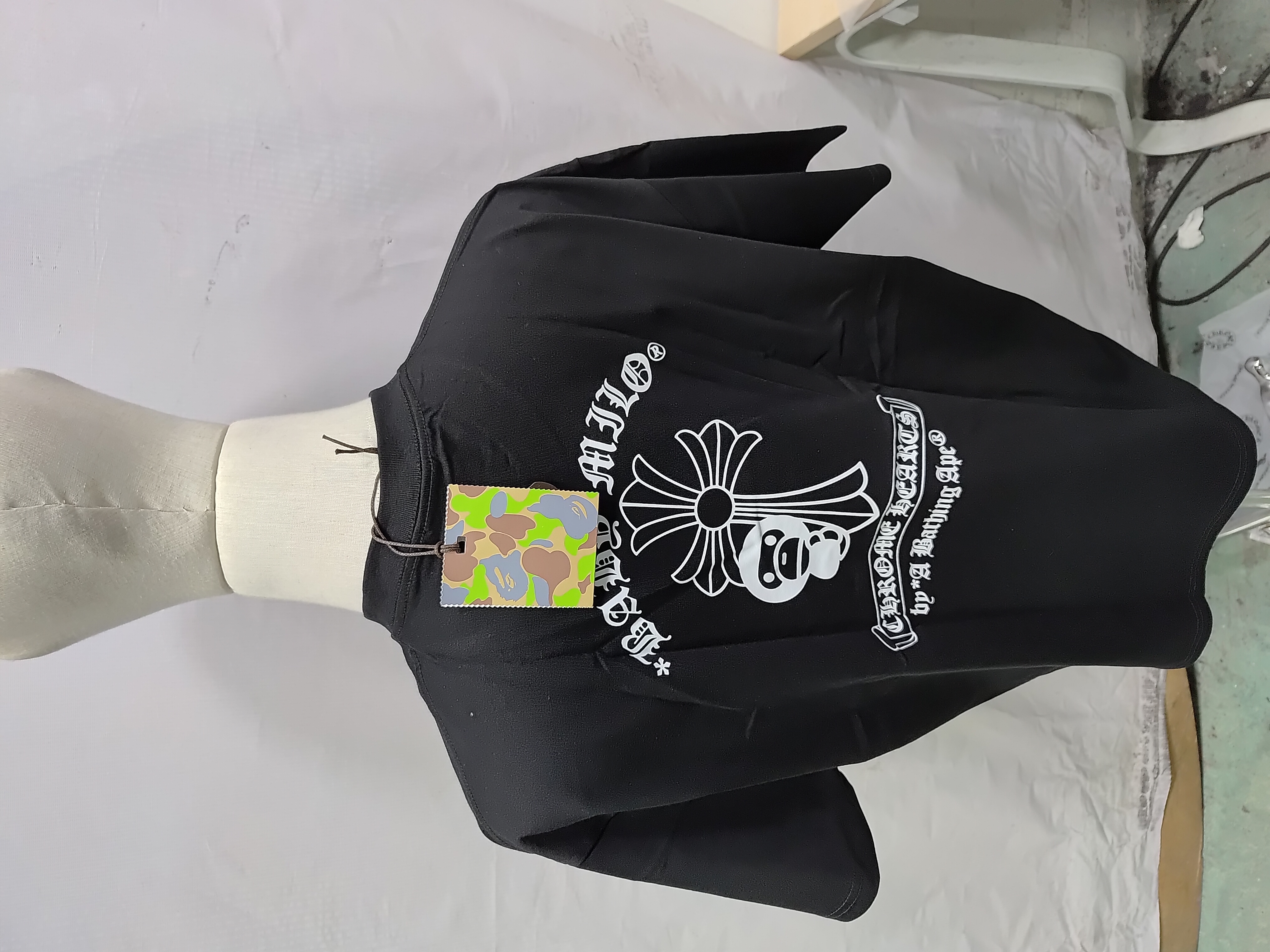 BAPE x Chrome Hearts T-shirt 'Black' review StockxKicks 03