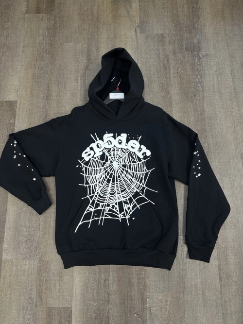 Balenciaga Black Furry Slides + Spider Worldwide Black OG Web Hoodie YZ GE939 reviewed by