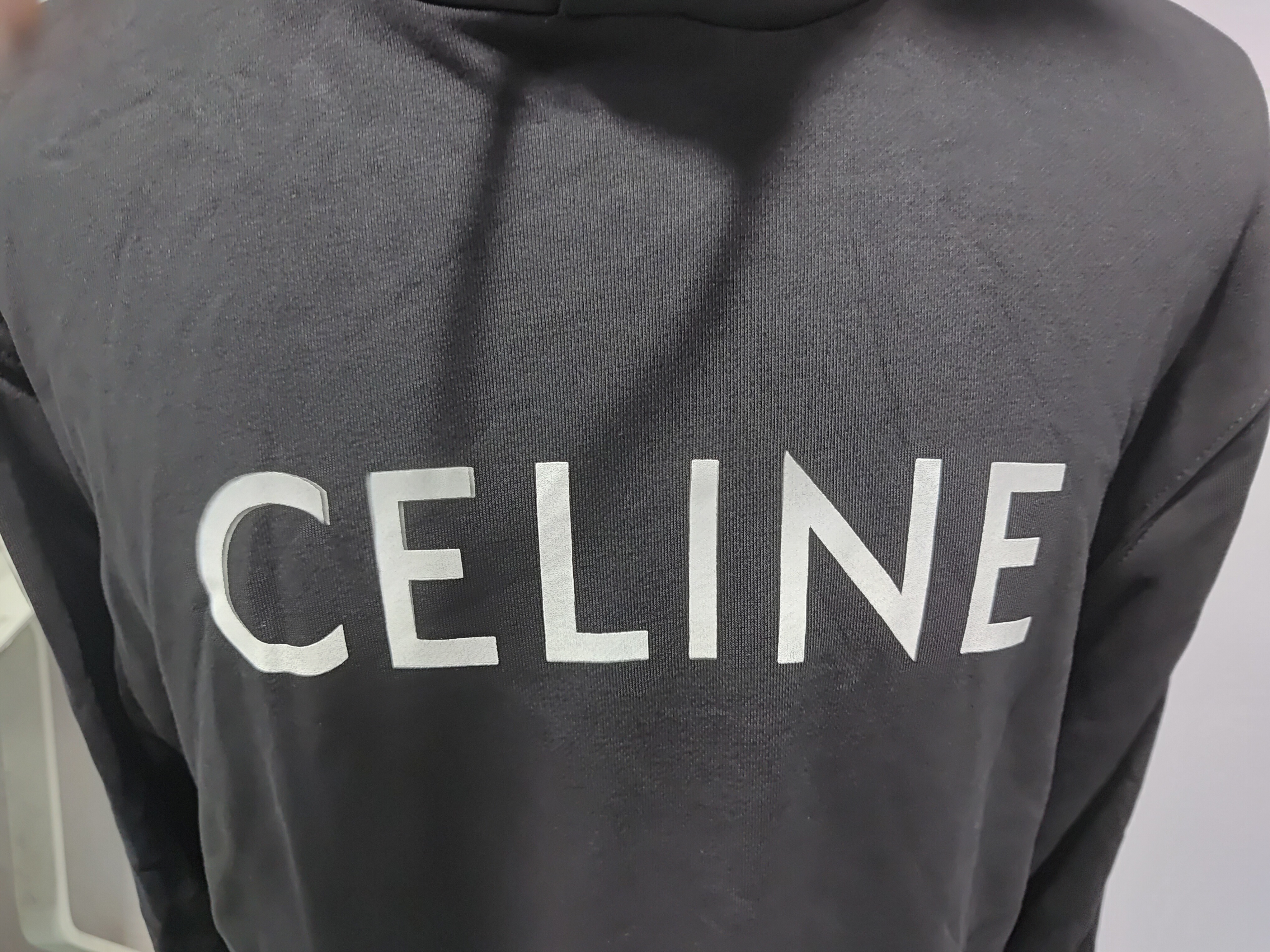 Celine Loose Cotton Sweatshirt Black/White review StockxKicksVIP 02