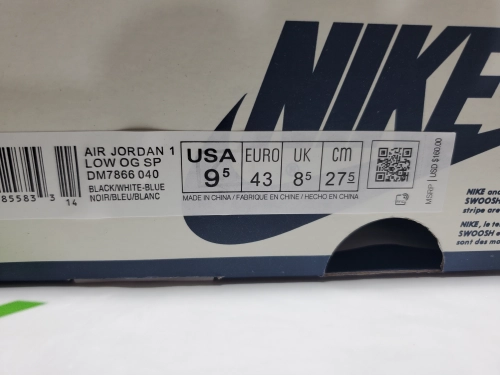 LJR Batch Travis Scott x Air Jordan 1 Low Black White Blue DM7866-040 reviewed by