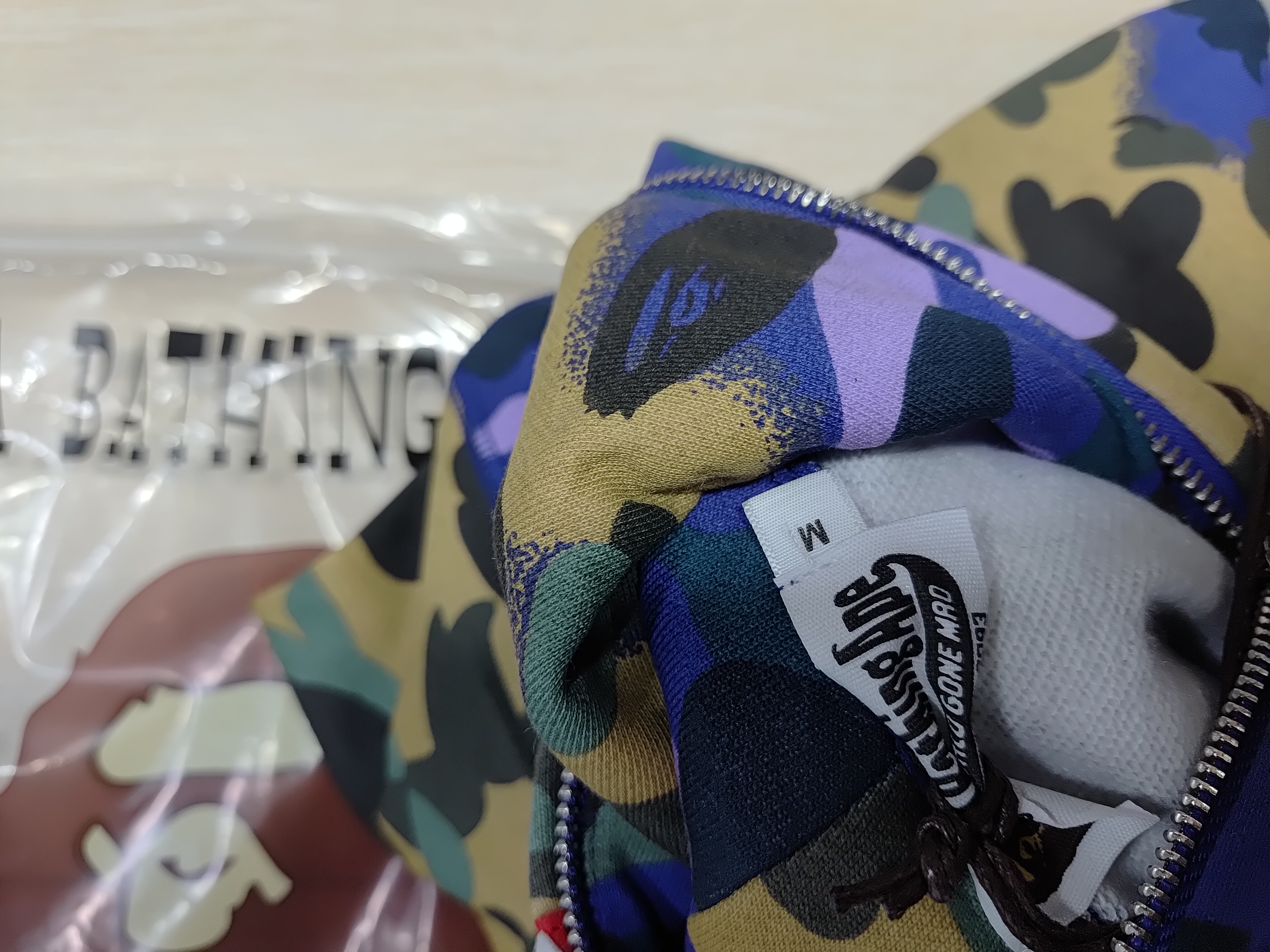 BAPE x Heron Preston Mix 1st Camo Shark Relaxed Fit Full Zip Hoodie Purple review StockxKicksVIP 00