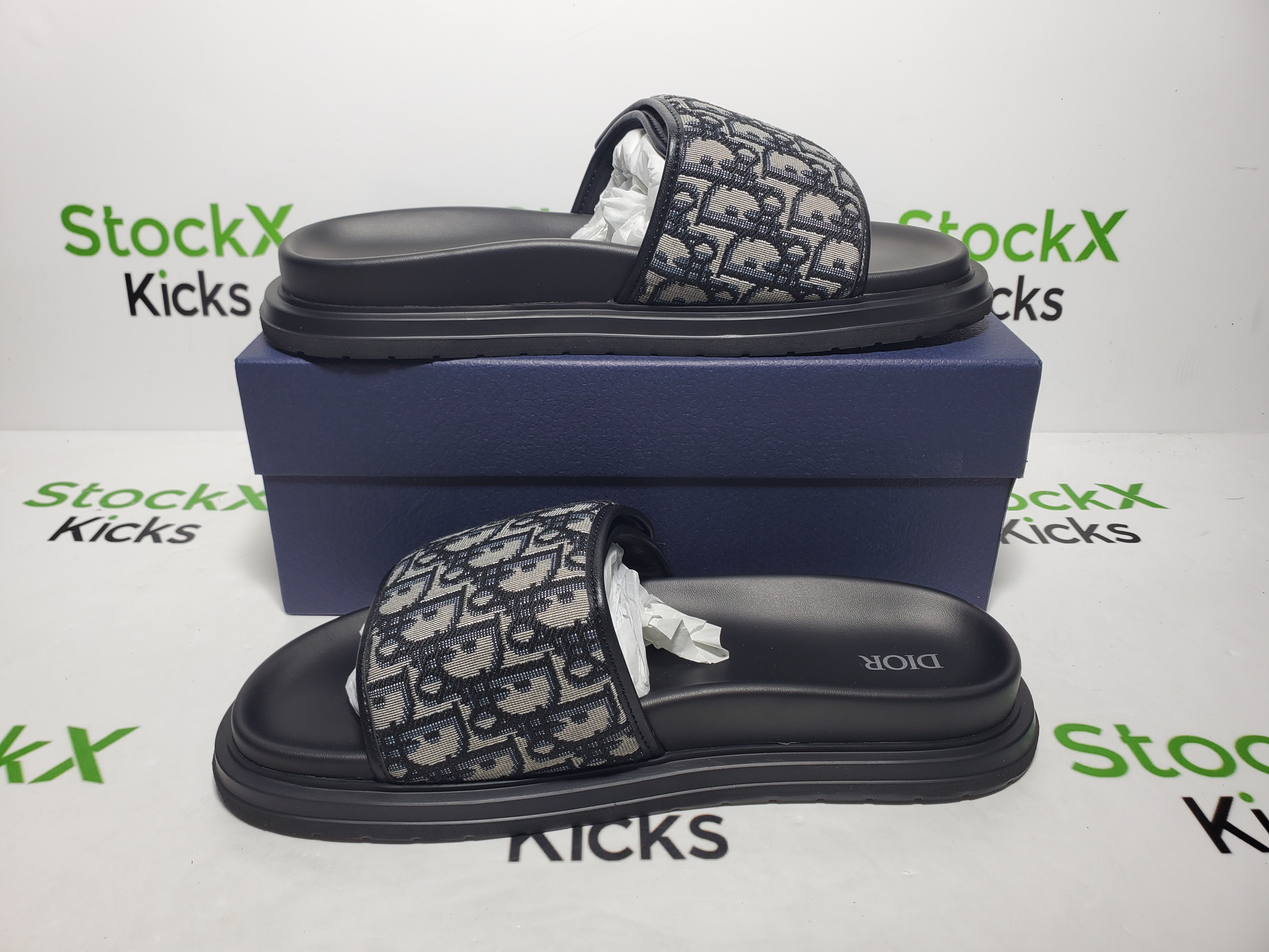 Dior Aqua Sandal Beige And Black Dior Oblique Jacquard review StockxKicksVIP 06