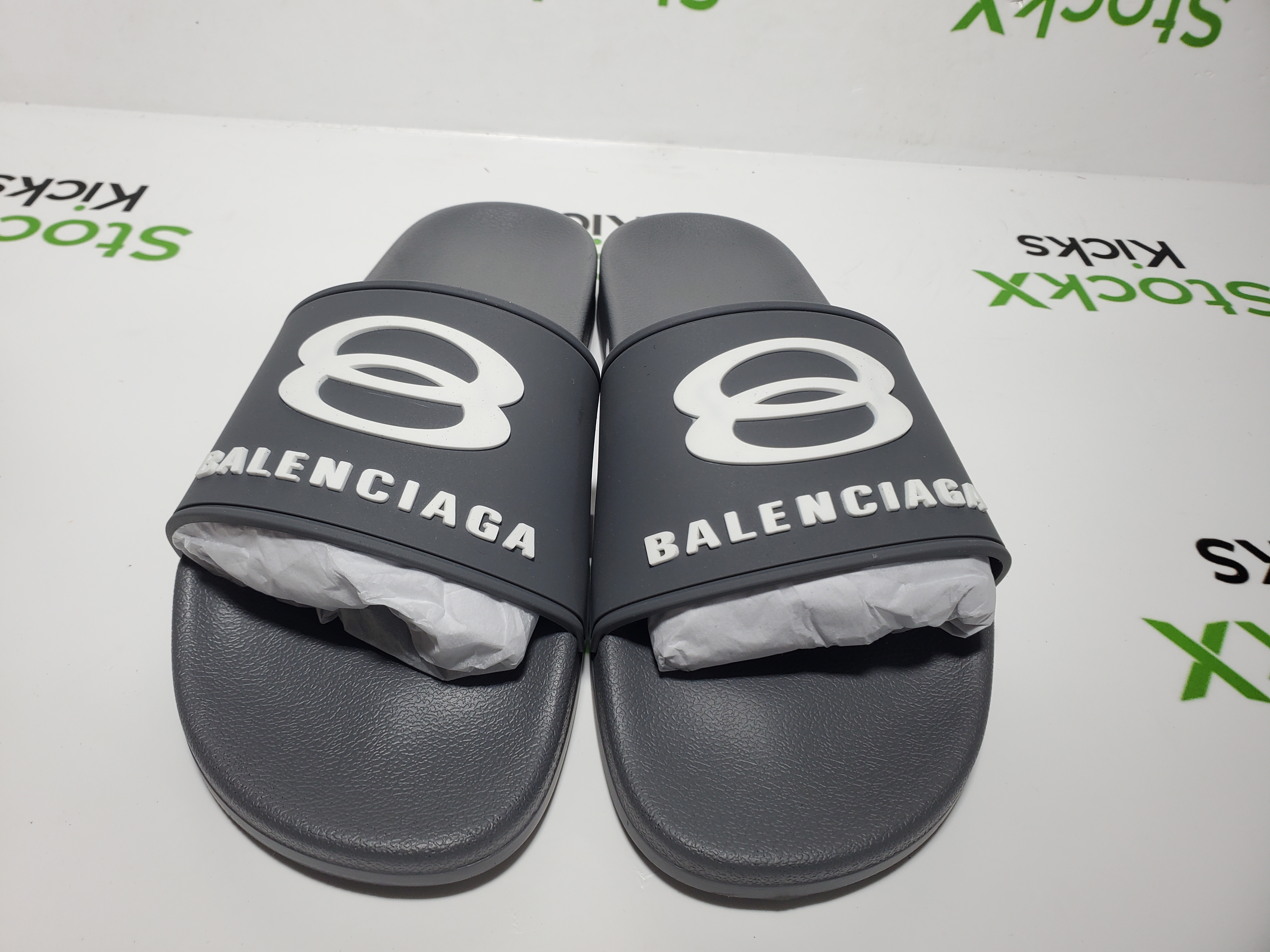 Balenciaga Pool Slide Grey review Stockxkicksvip 04