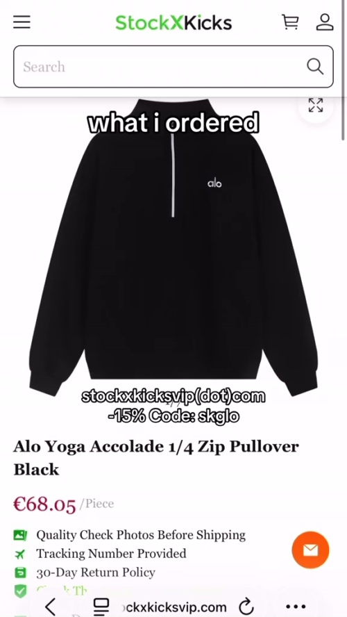Alo Yoga Accolade 1/4 Zip Pullover Black reviewed by