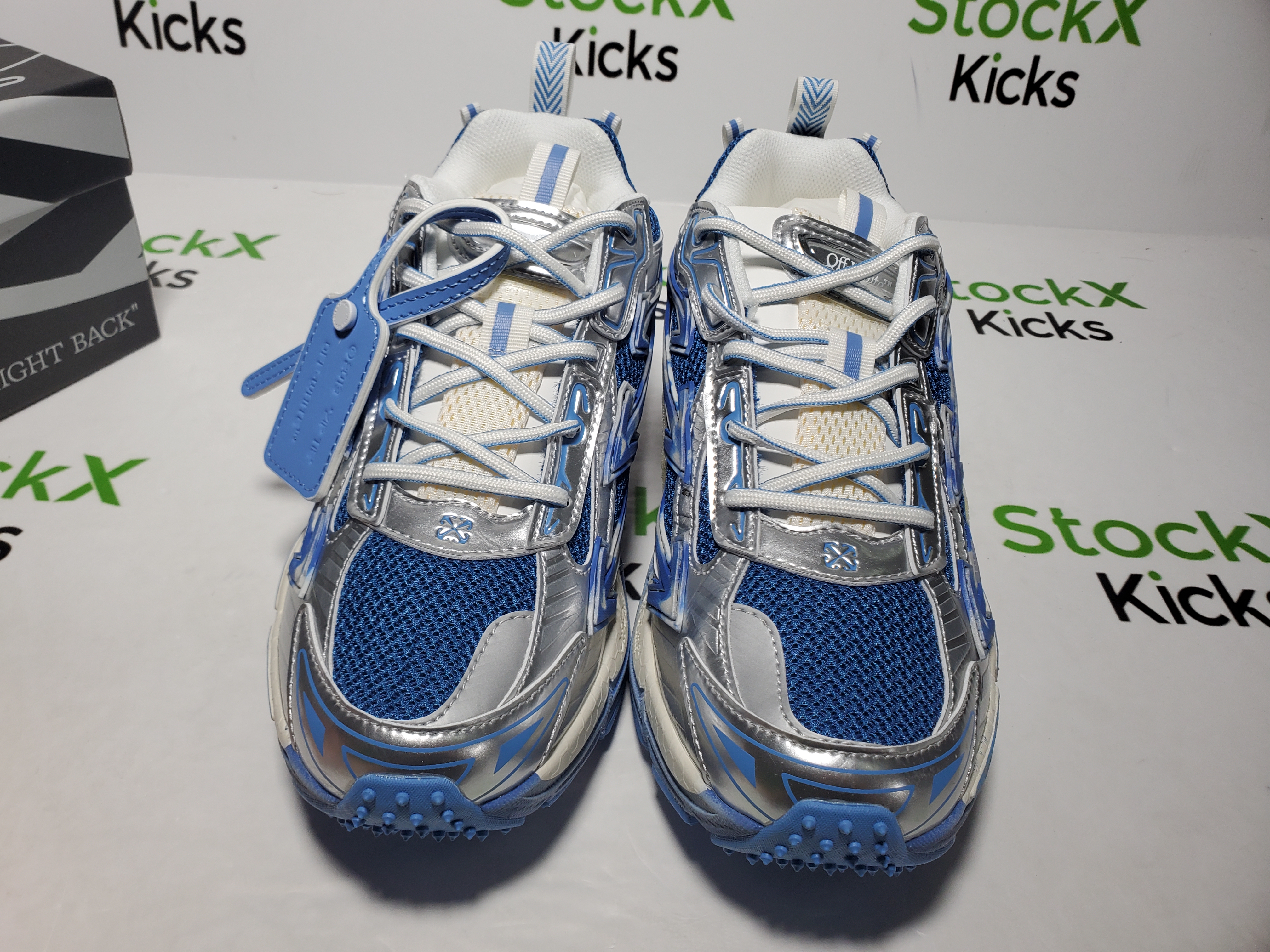 Off White Be Right Back Sneakers Gradient Blue OMIA295S25 FAB00 47245 review StockxKicks 04