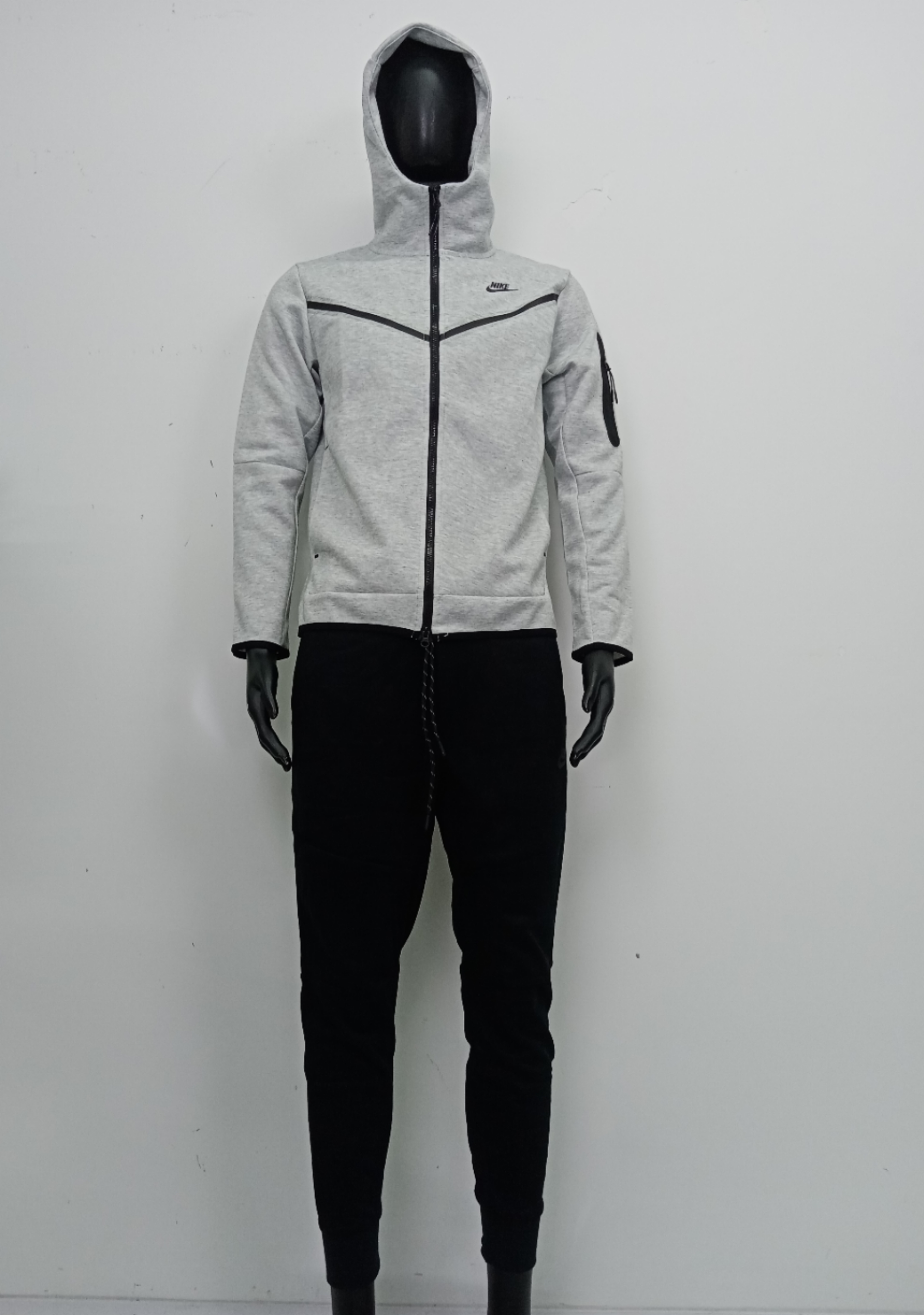 Nike Sportswear Tech Fleece Full Zip Hoodie & Joggers Set Grey And Black review stockxkicks 00
