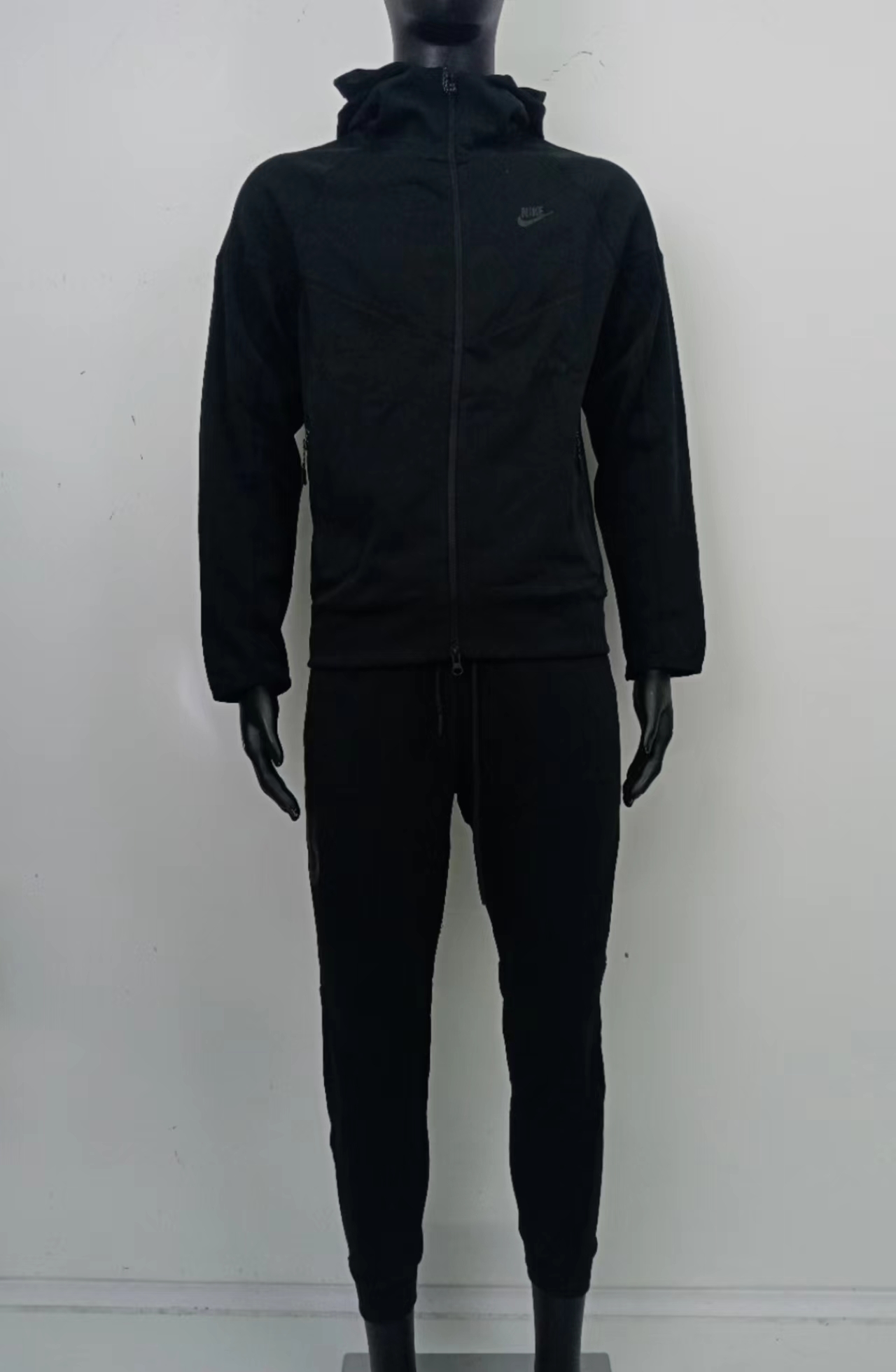 Nike Sportswear Tech Fleece Full-Zip Hoodie & Joggers Set Black/Black review stockxkicks 05