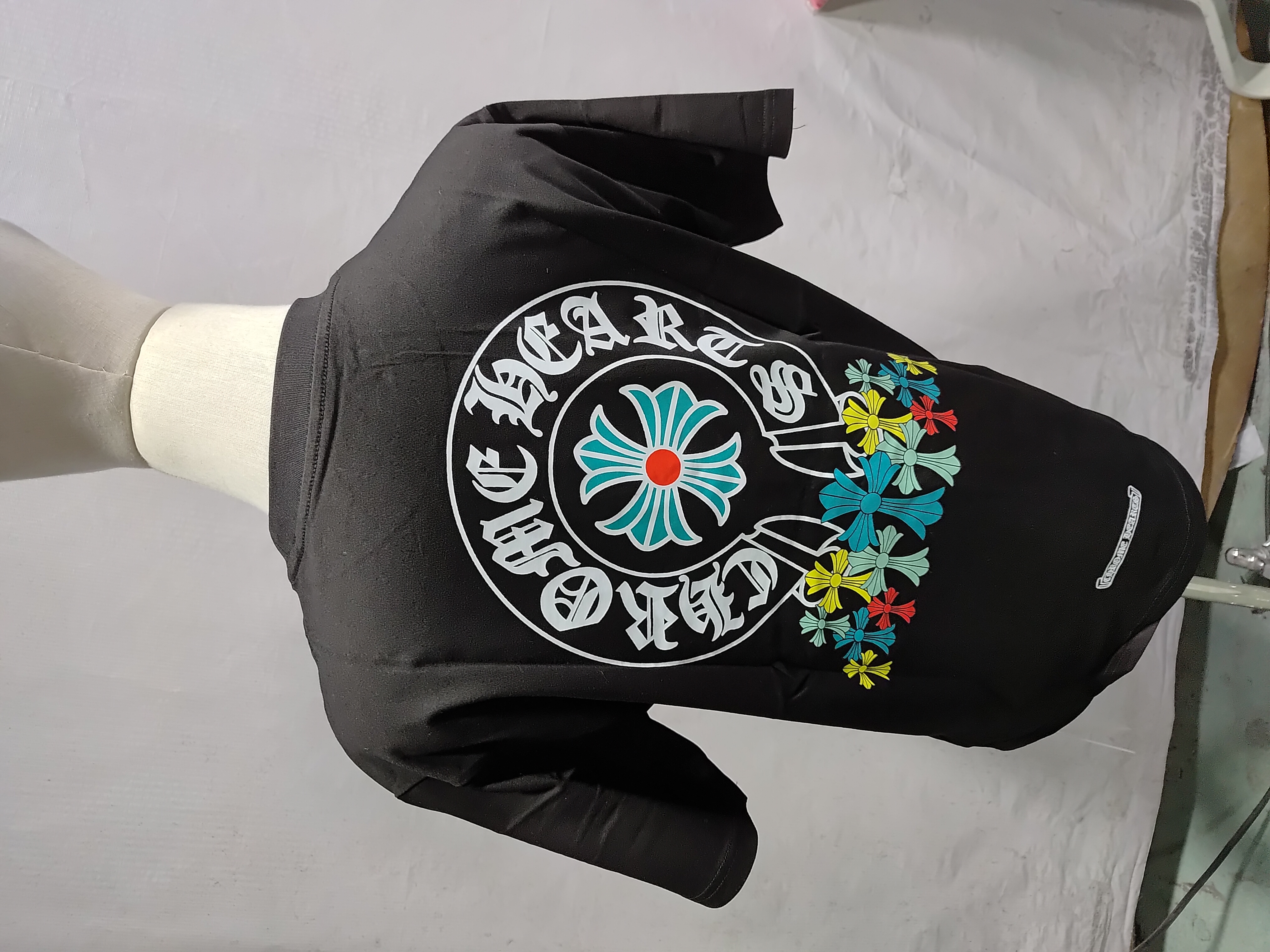 Chrome Hearts Colorful Crosses Horseshoe T-Shirt Black/White 2224 review StockxKicks 04