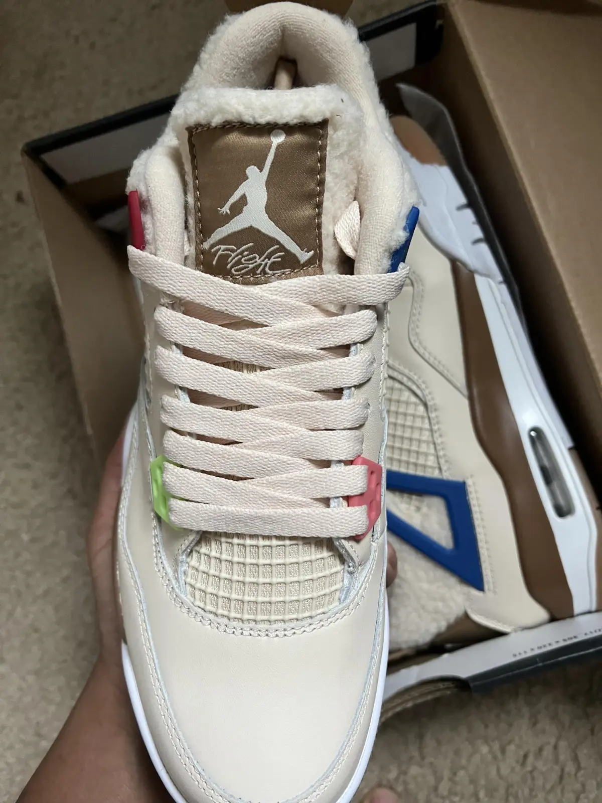 Jordan 4 lamb fleece, super quality customer feedback photo