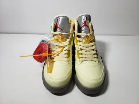 Stockx Kicks QC Pictures | Best Replica Air Jordan 5 Retro OFF-WHITE Sail DH8565-100