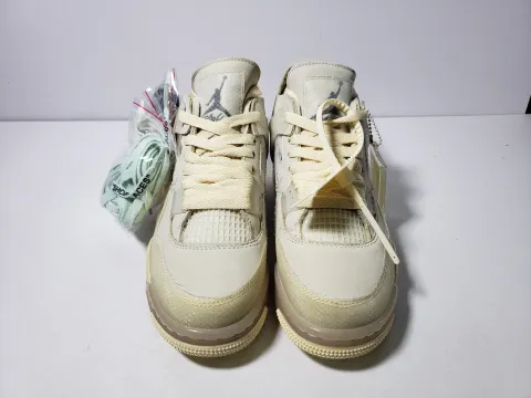 Stockx Kicks QC Pictures | Best Replica Sneakers Air Jordan 4 Retro Off-White Sail (W) CV9388-100