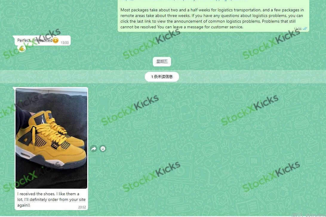 Feedback For Best Replica Air Jordan 4 Retro Lightning CT8527-700 From Stockxkicks Customers